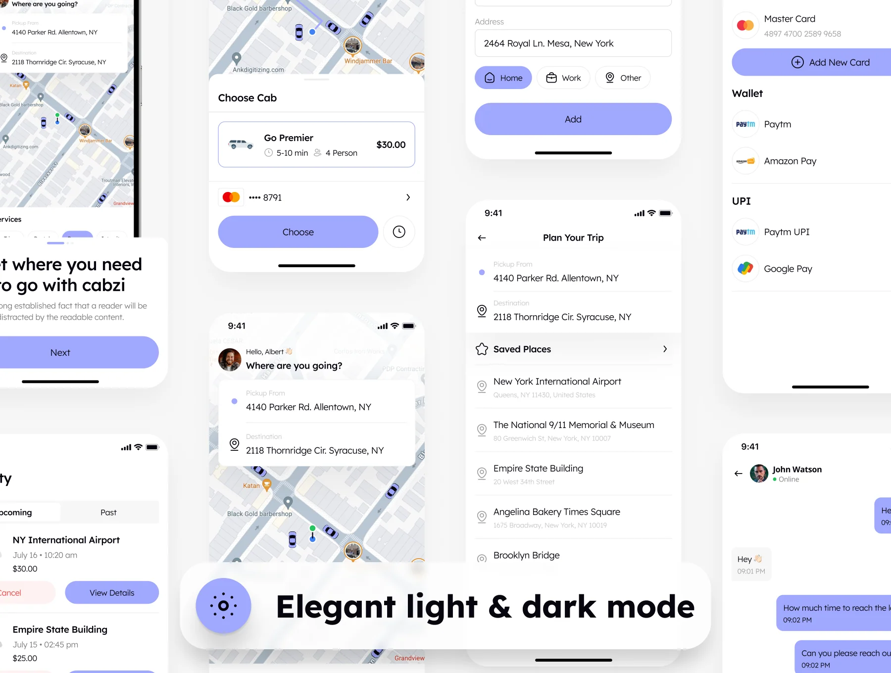 CabZI - Cab Booking App UI Kit 5