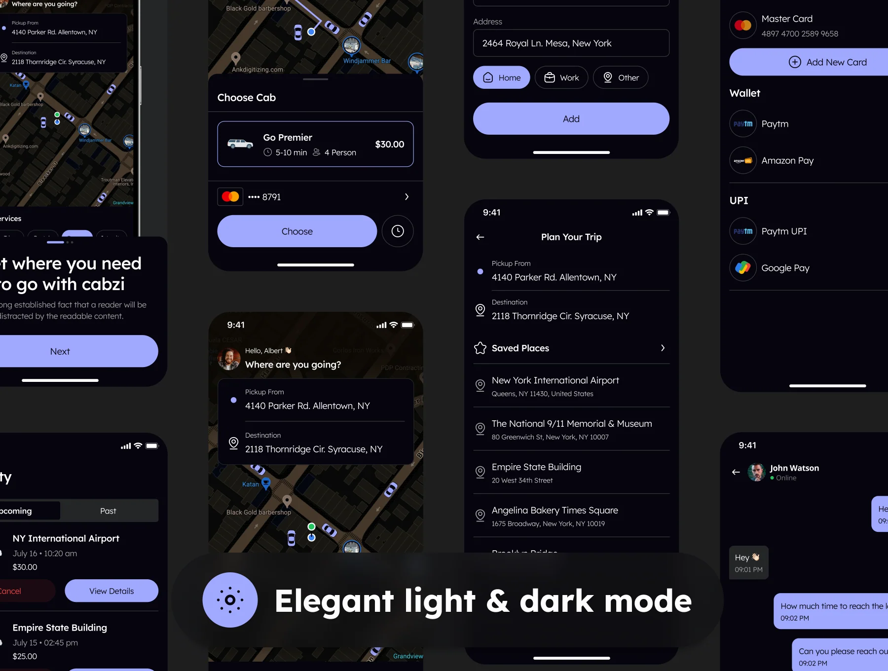 CabZI - Cab Booking App UI Kit 6