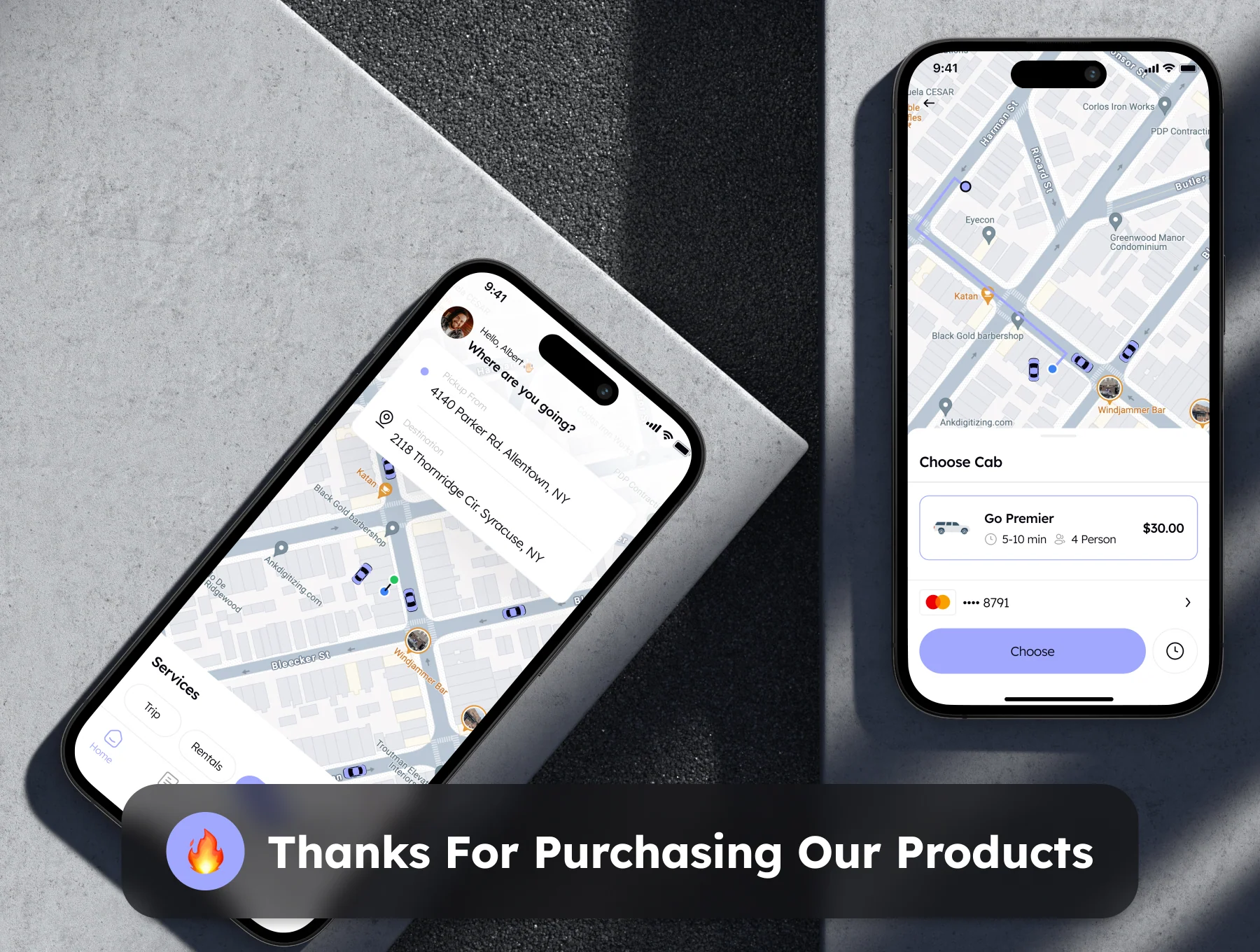 CabZI - Cab Booking App UI Kit 8