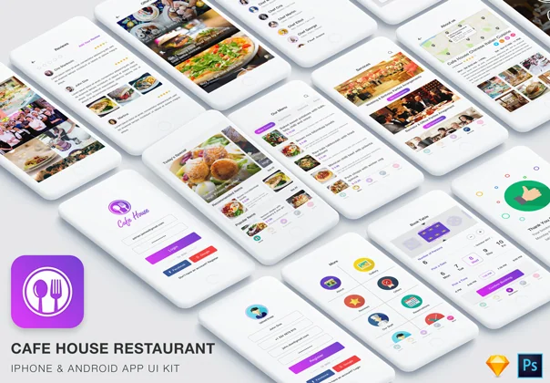 Cafe House Restaurant App UI Kit