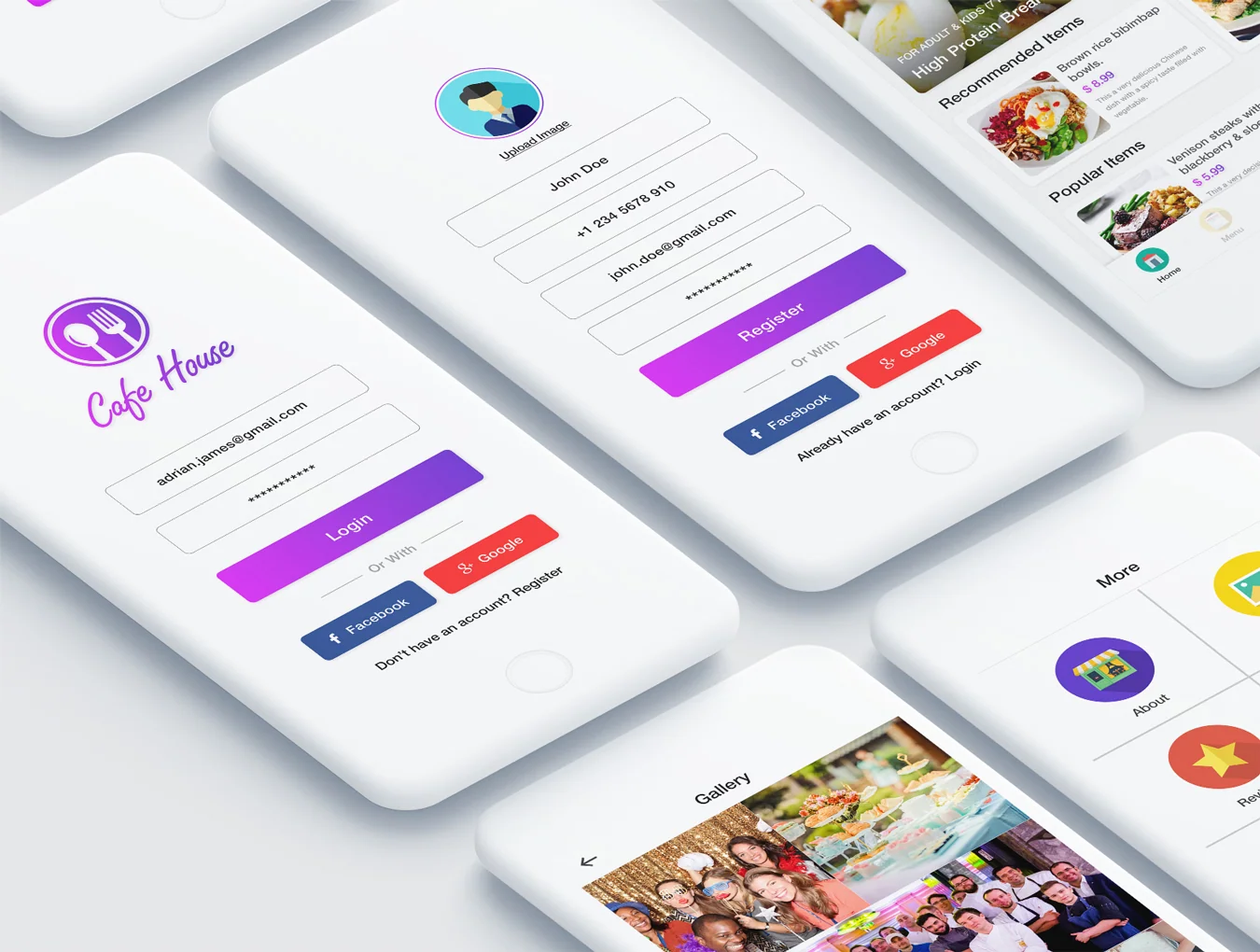 Cafe House Restaurant App UI Kit 7