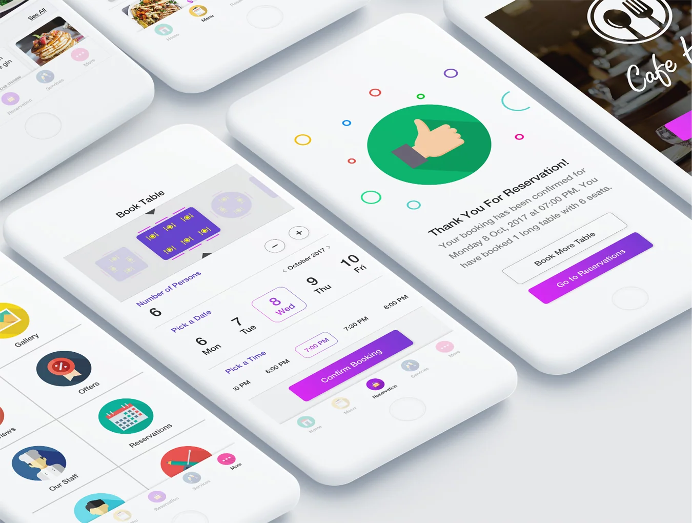 Cafe House Restaurant App UI Kit 8