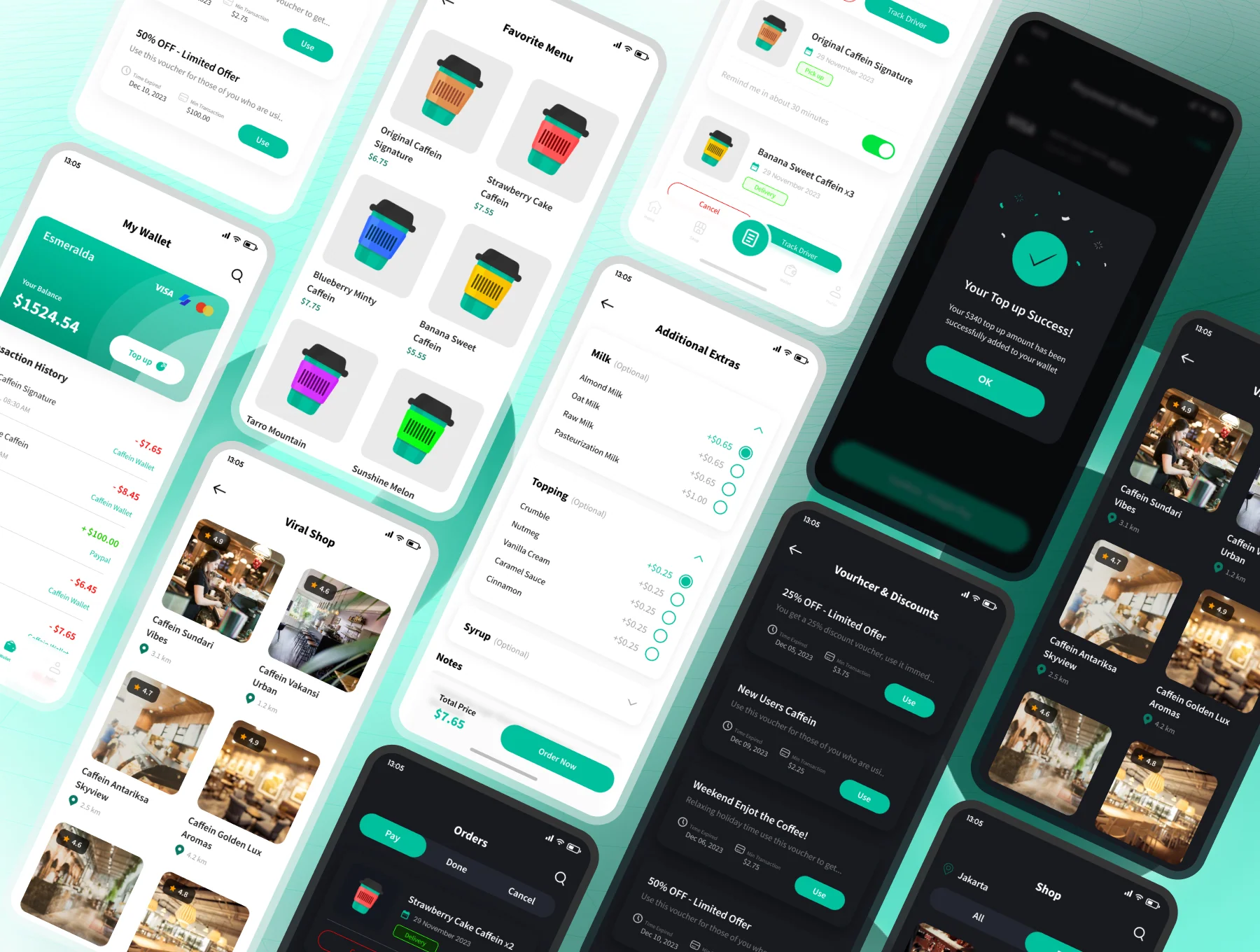 Caffein - Coffee Shop App UI Kit 7