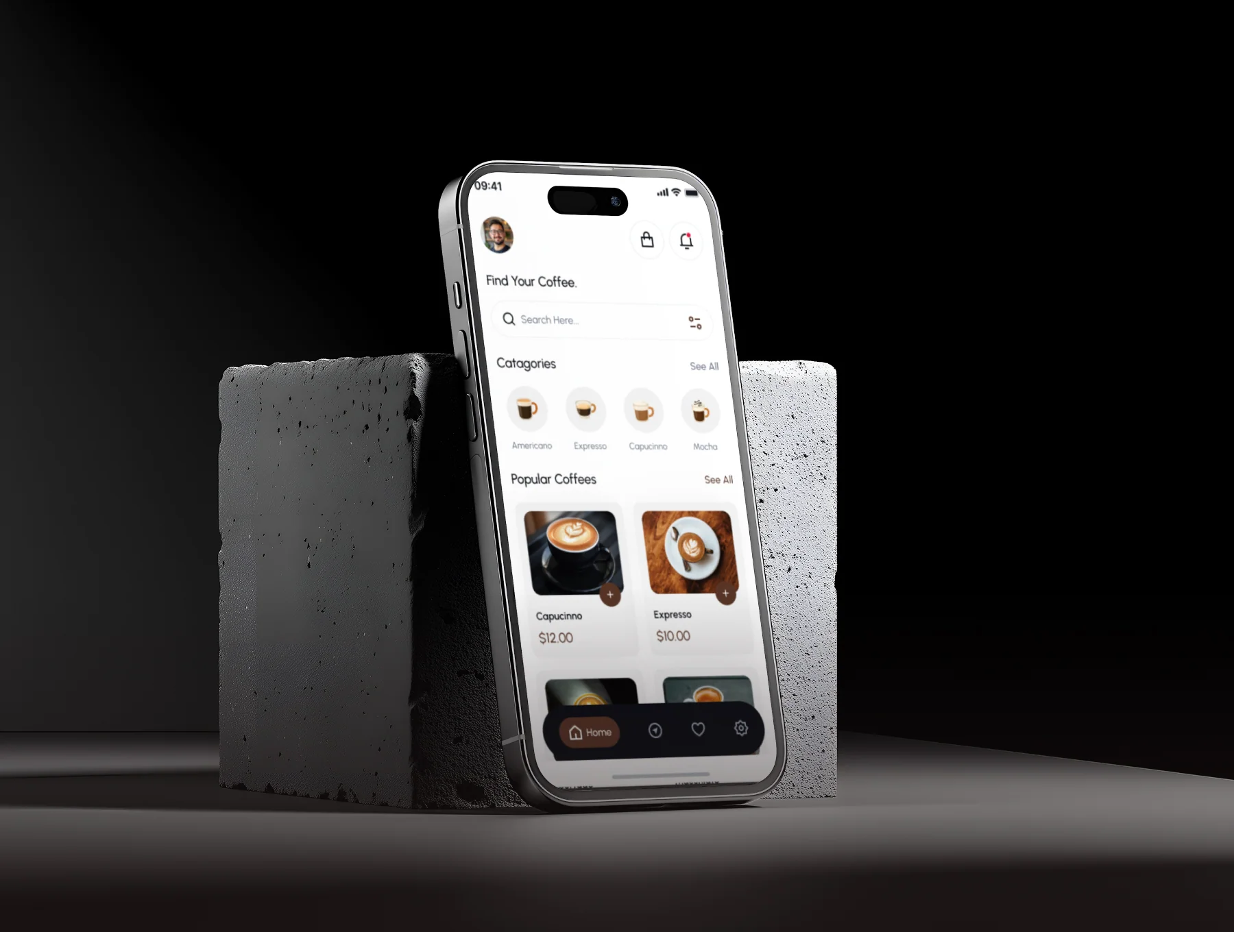 Caffely - Coffee Shop App UI Kit