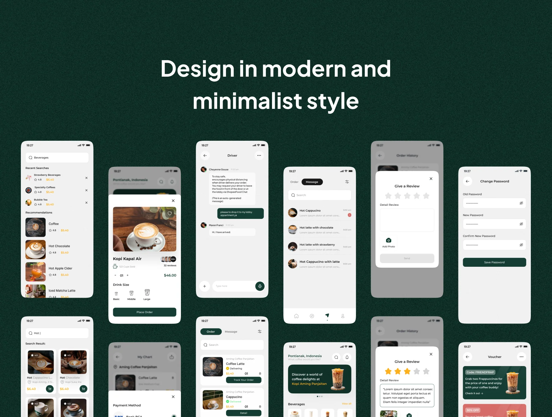 Caffess - Coffe Shop App UI Kit 2