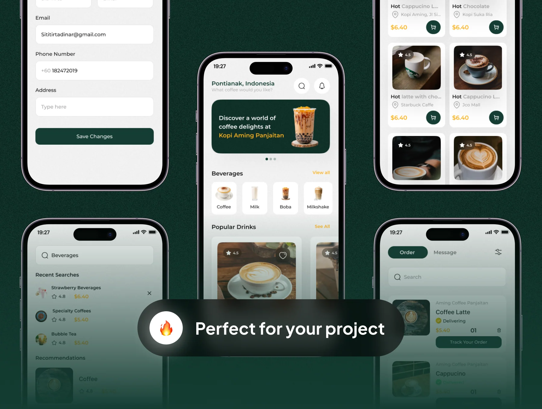 Caffess - Coffe Shop App UI Kit 6
