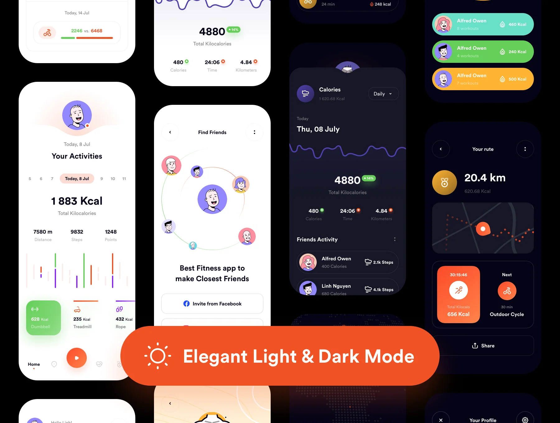 CaFit Fitness UI Kit 2