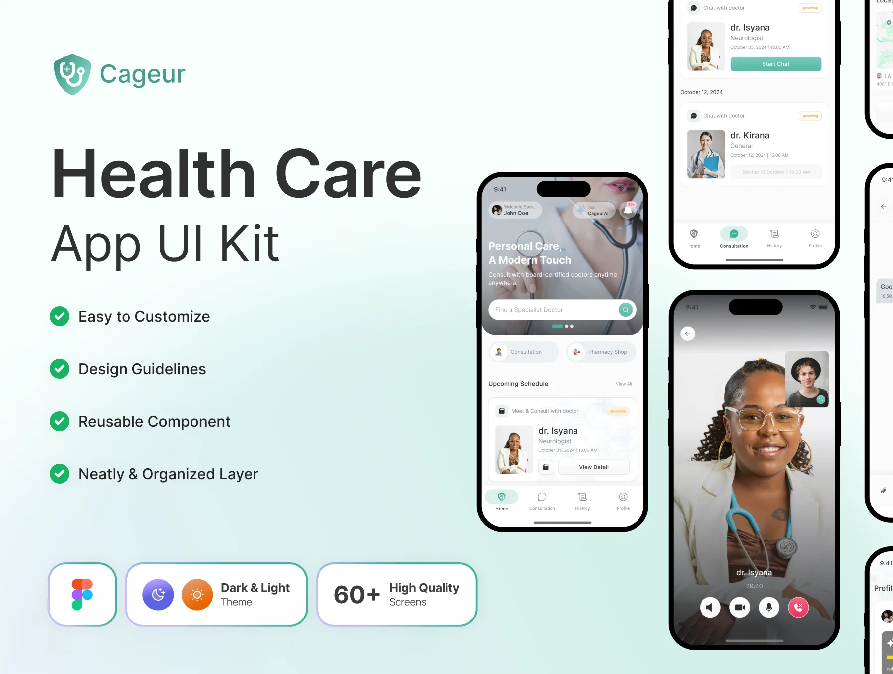 Cageur - Health Care App UI Kit