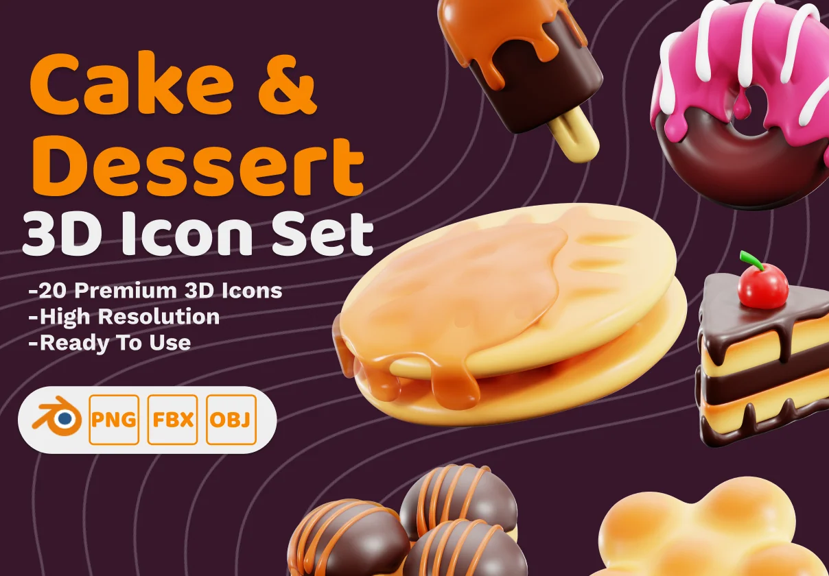 Cake & Dessert 3D Icon