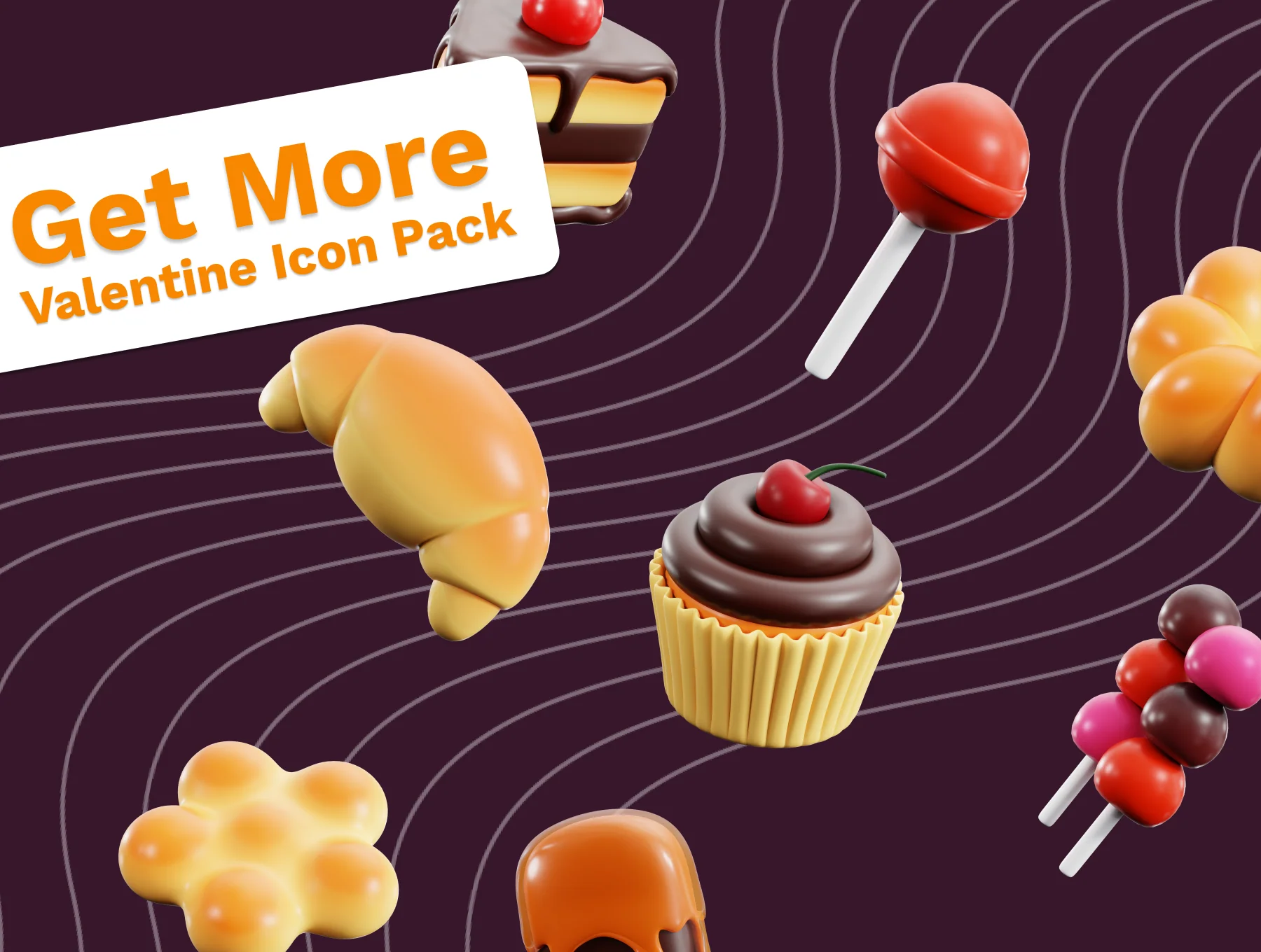 Cake & Dessert 3D Icon 5