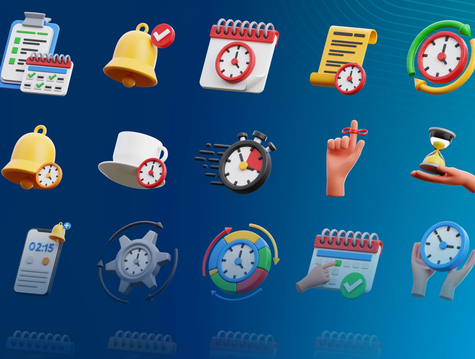 Calendar & Time Management 3D Icon Set 6