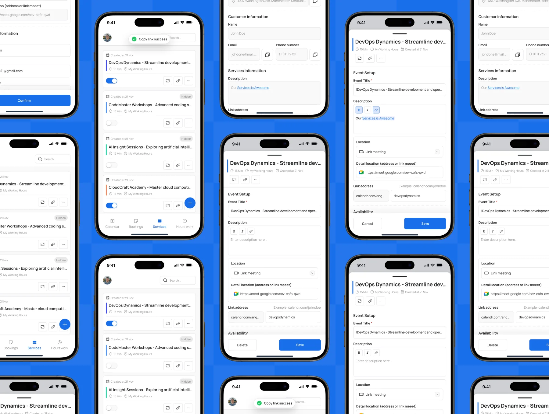 Calendr - Booking Service Appointment Calendar Mobile Kit 5