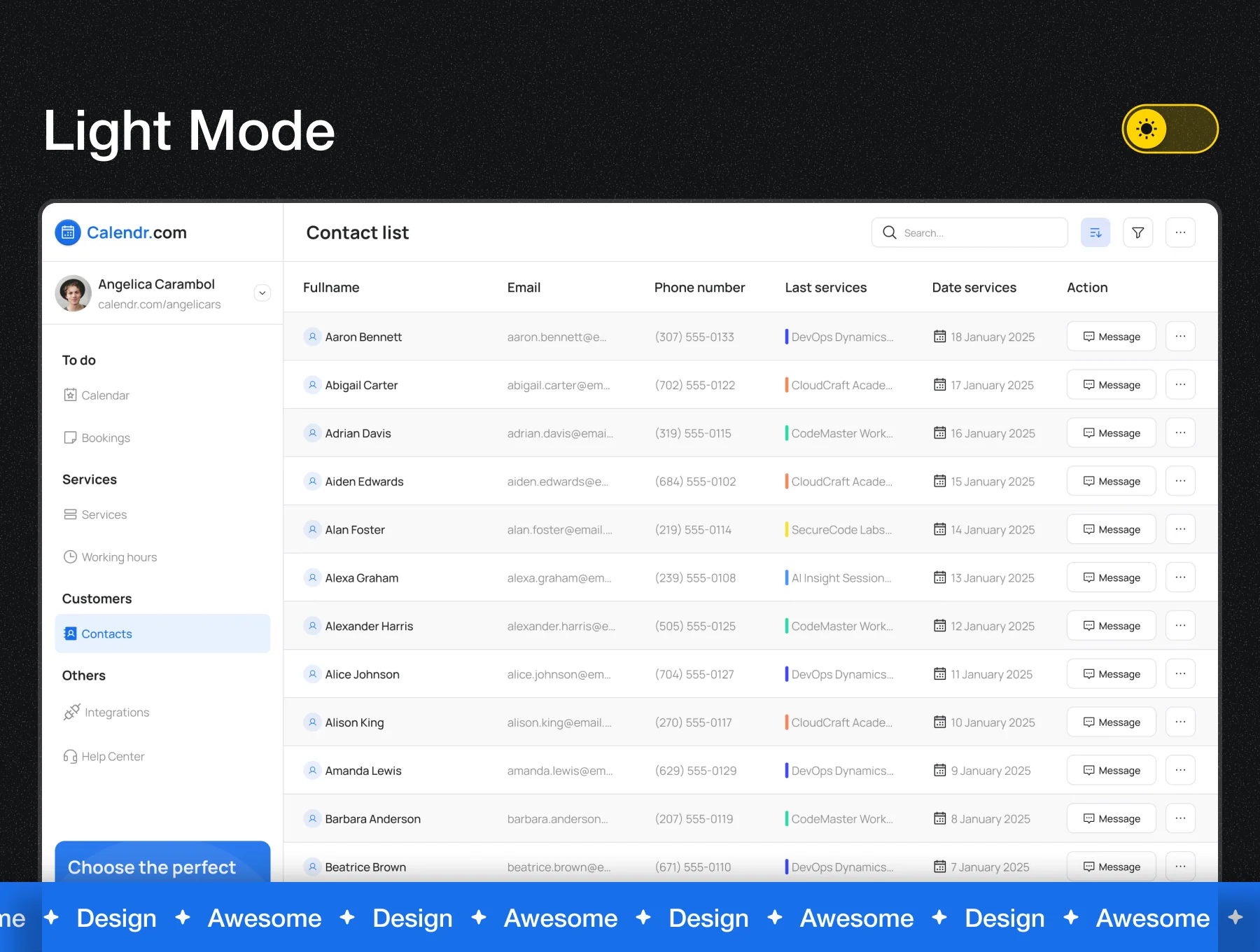 Calendr - Booking Service Appointment Calendar Dashboard 3