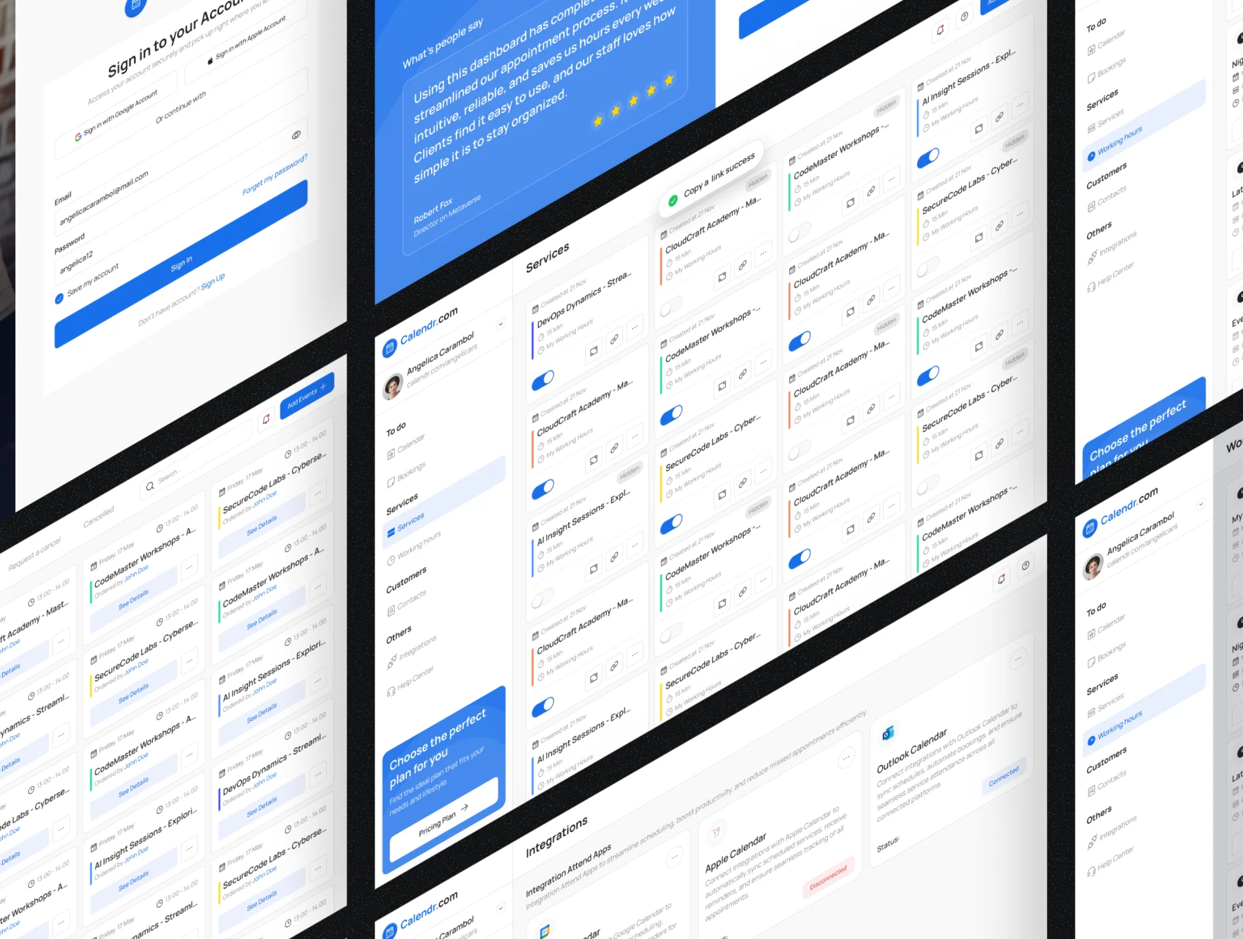 Calendr - Booking Service Appointment Calendar Dashboard 6