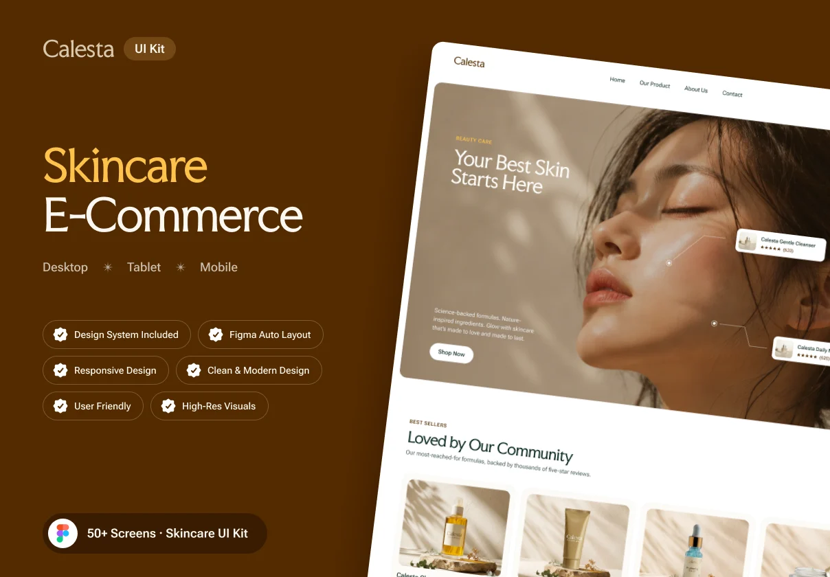 Calesta - Skincare Ecommerce Website