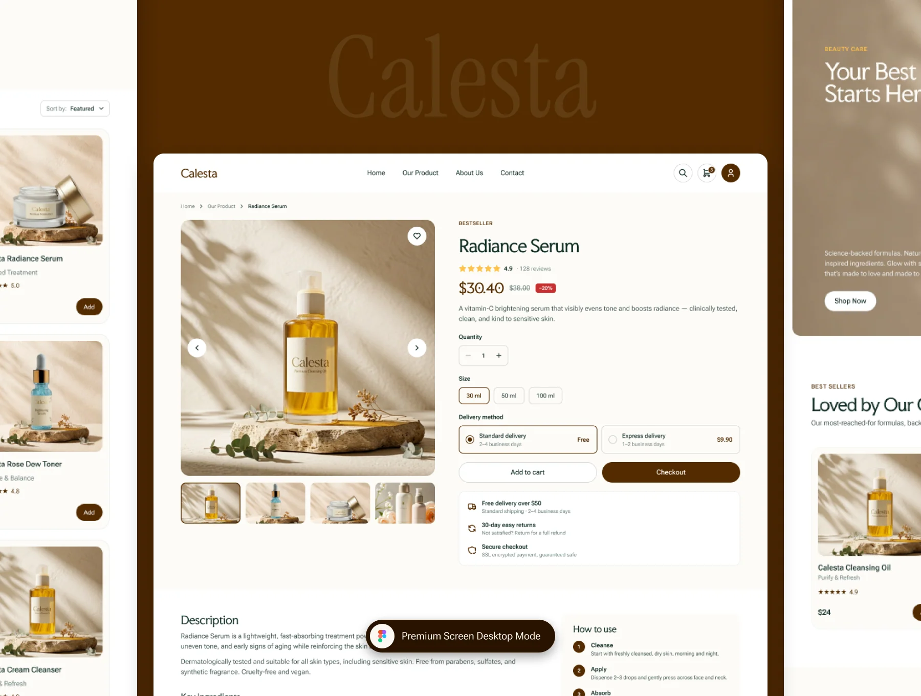 Calesta - Skincare Ecommerce Website 4