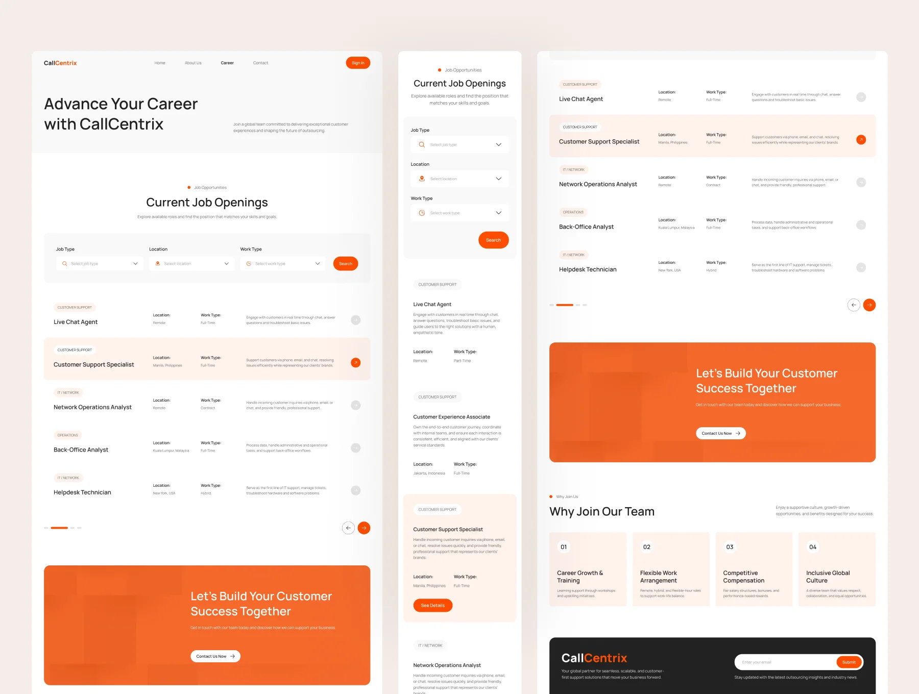 CallCentrix – Customer Support Website UI Figma Template 4