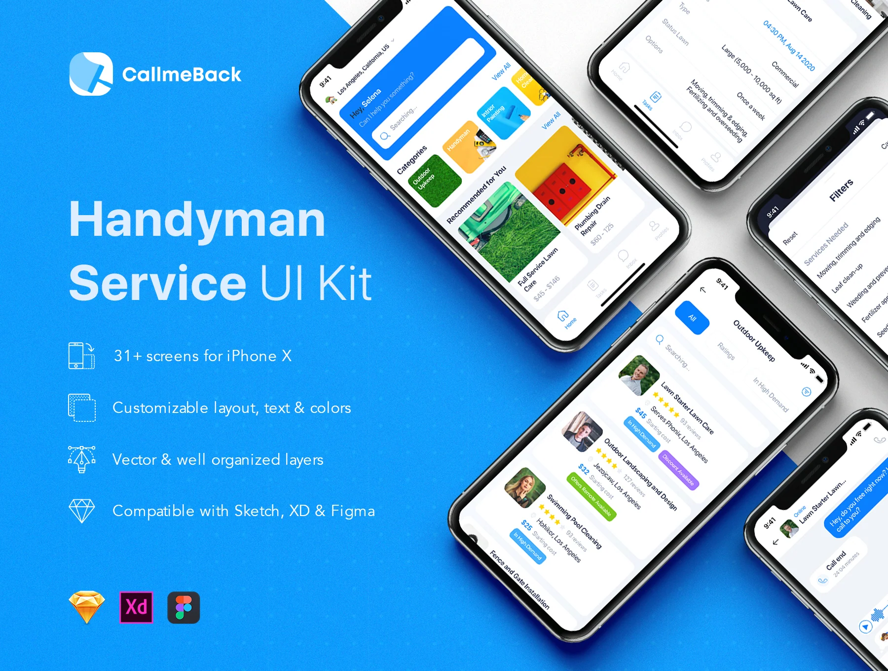 CallmeBack - Handyman Service UI Kit
