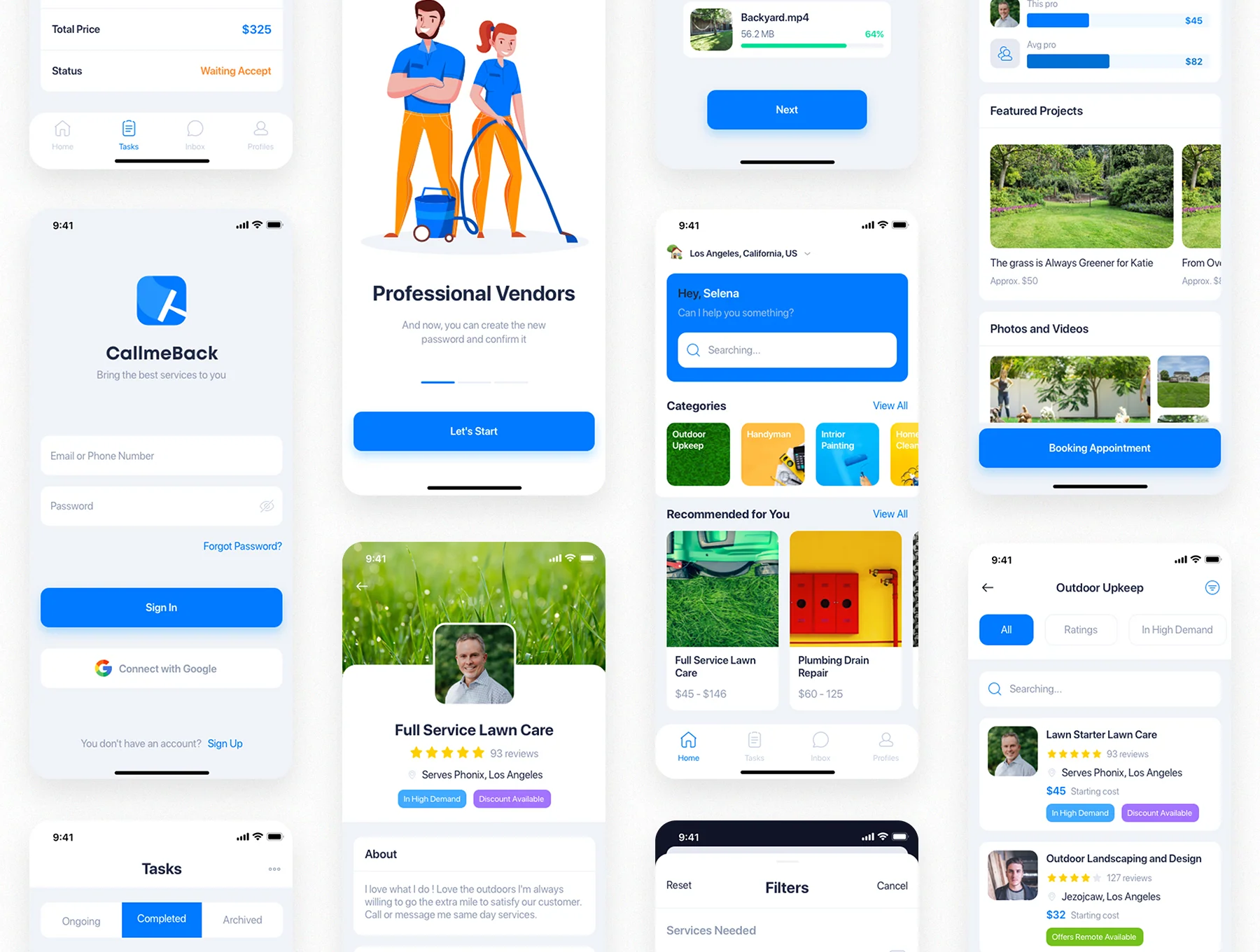 CallmeBack - Handyman Service UI Kit 7