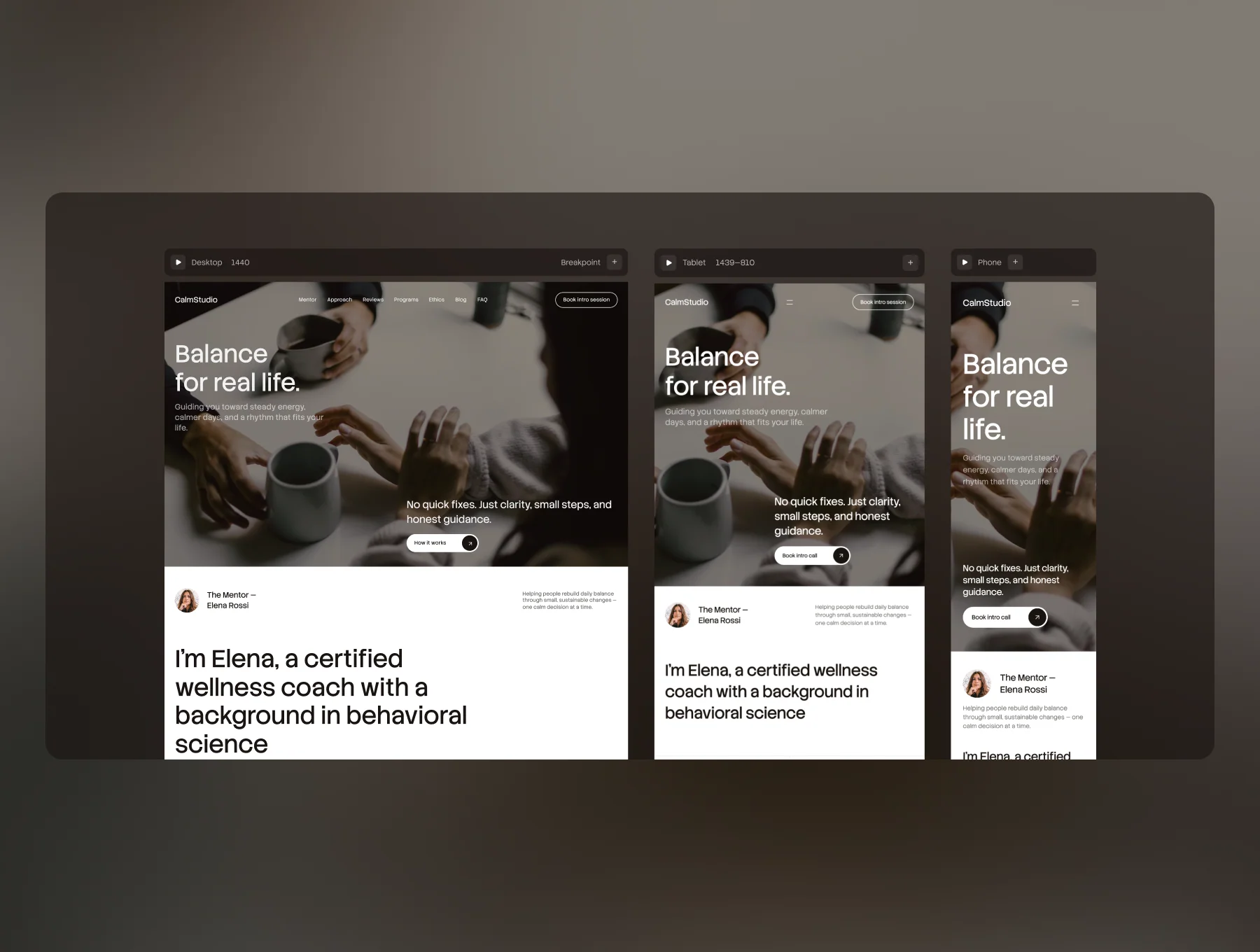 CalmCoach — Wellness & Life Coach Framer Template 4