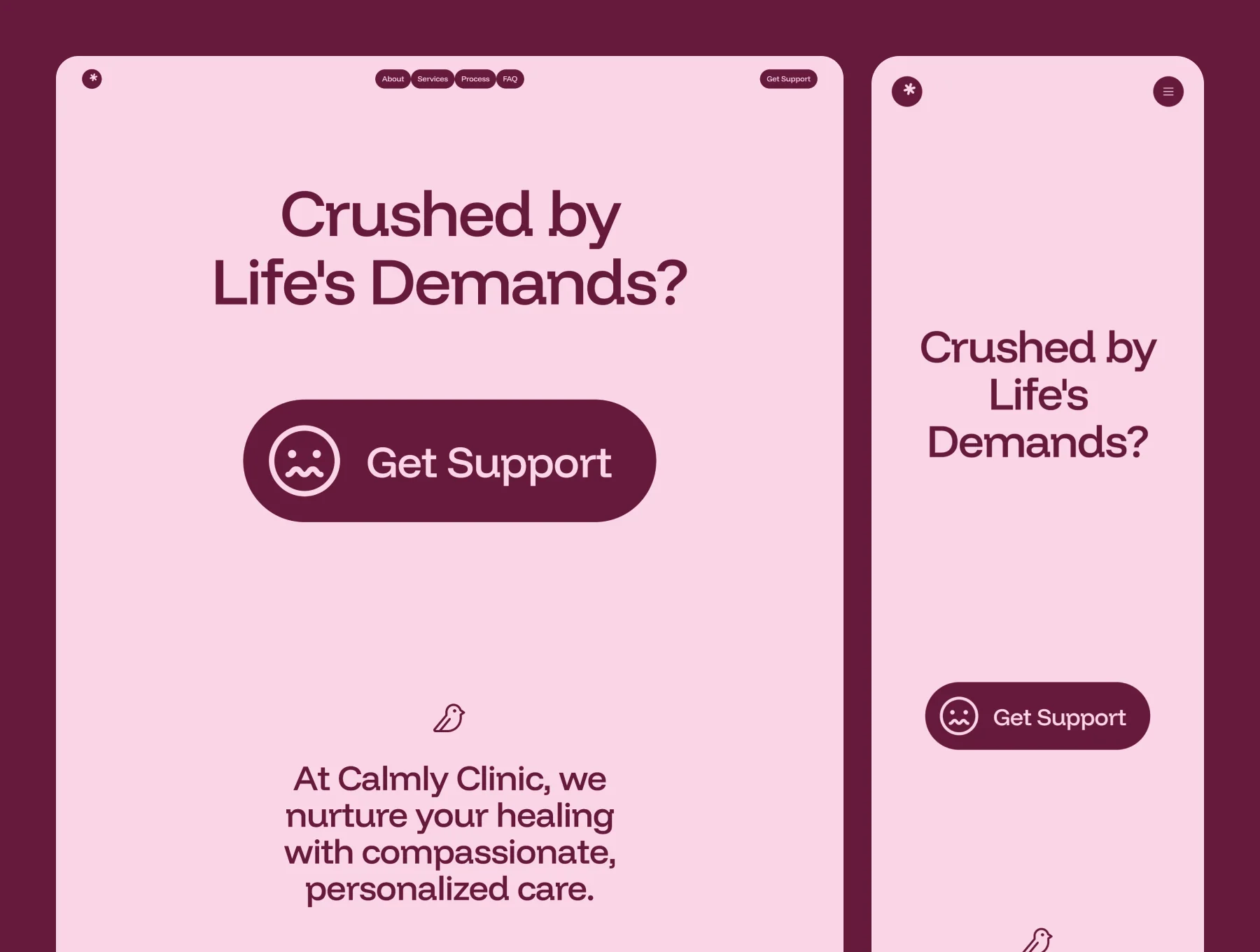 Calmly – Mental Support Website 3