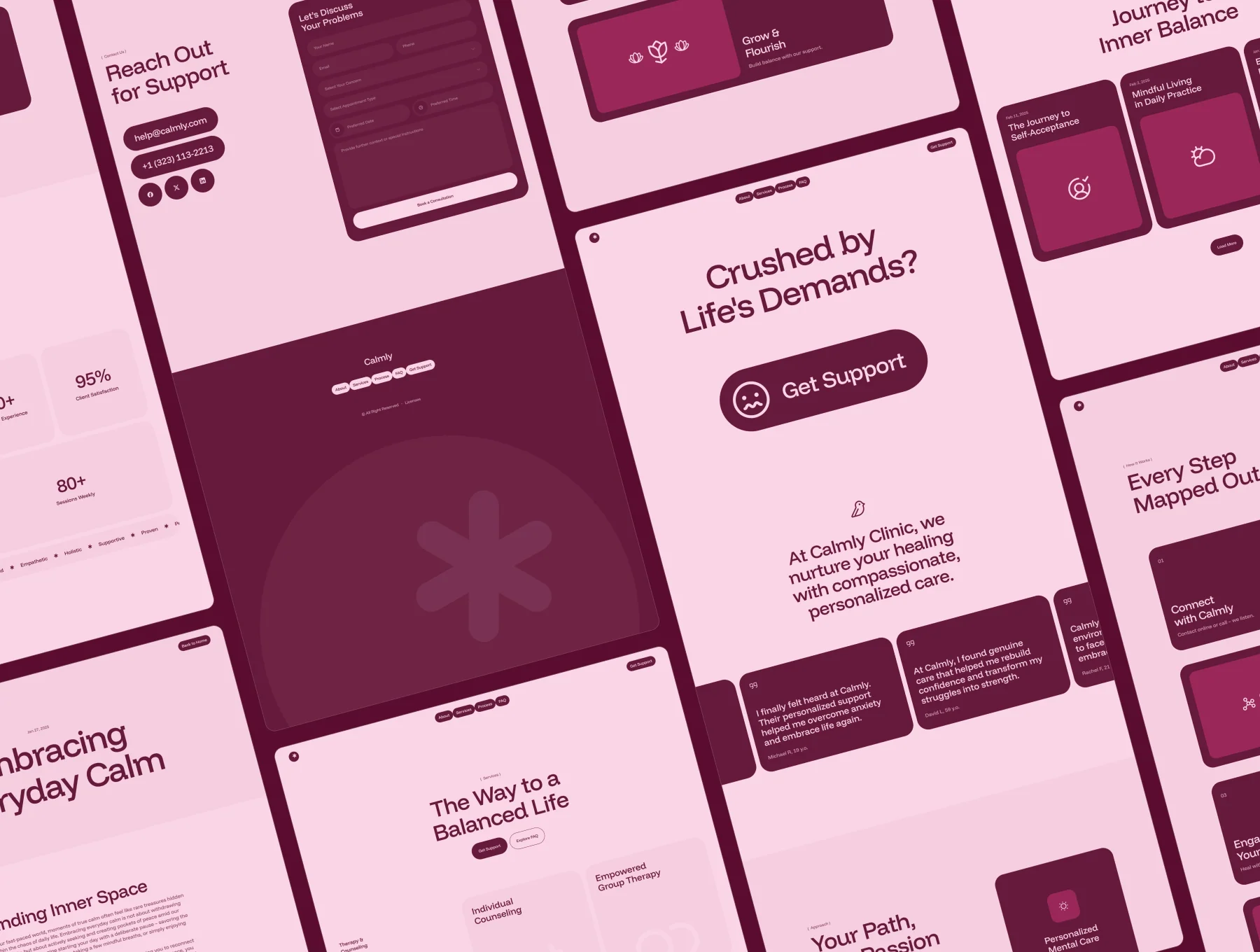 Calmly – Mental Support Website 5