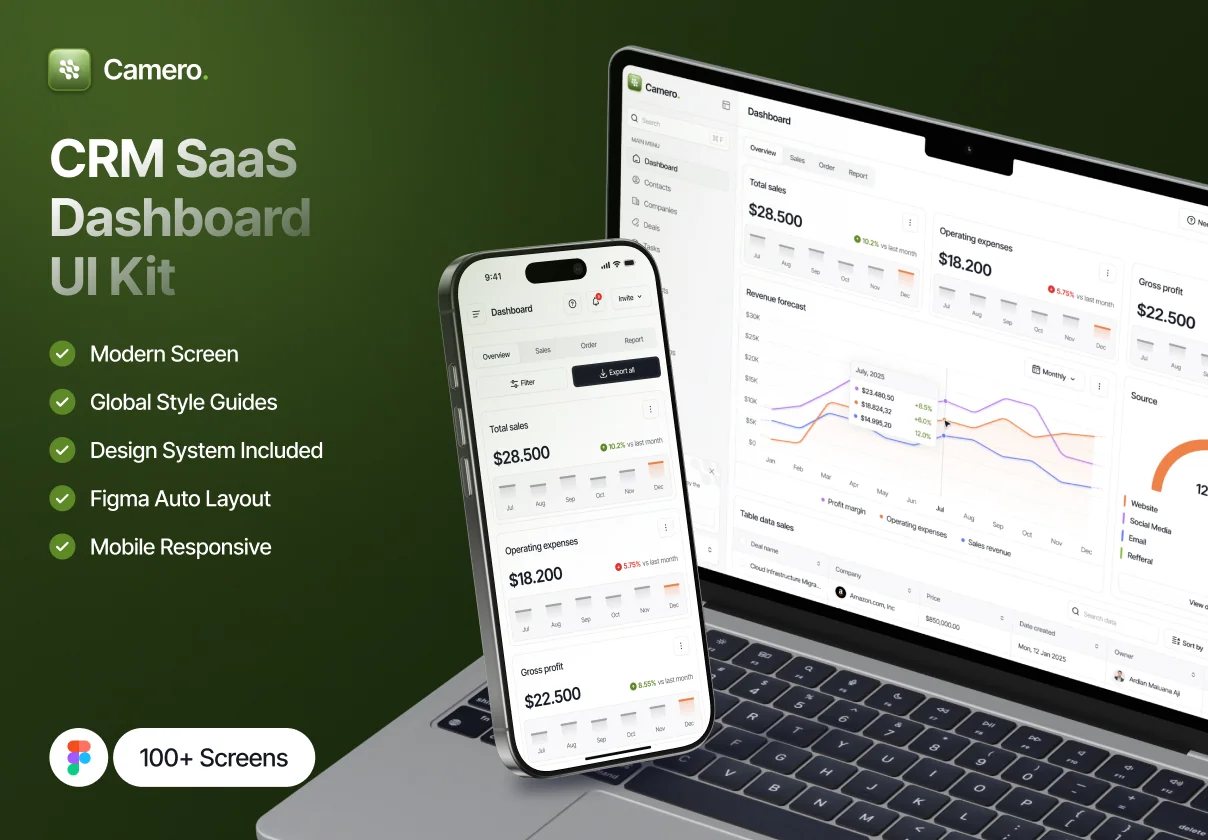Camero - CRM Dashboard UI Kit