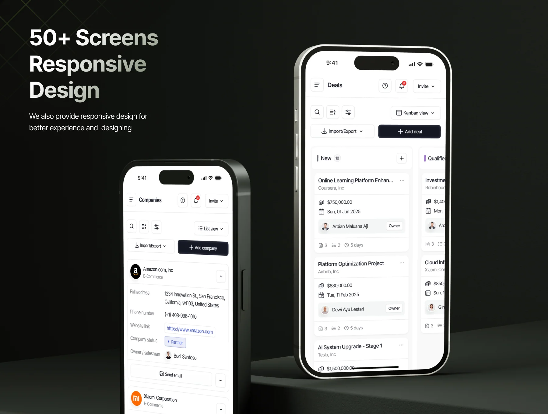 Camero - CRM Dashboard UI Kit 6