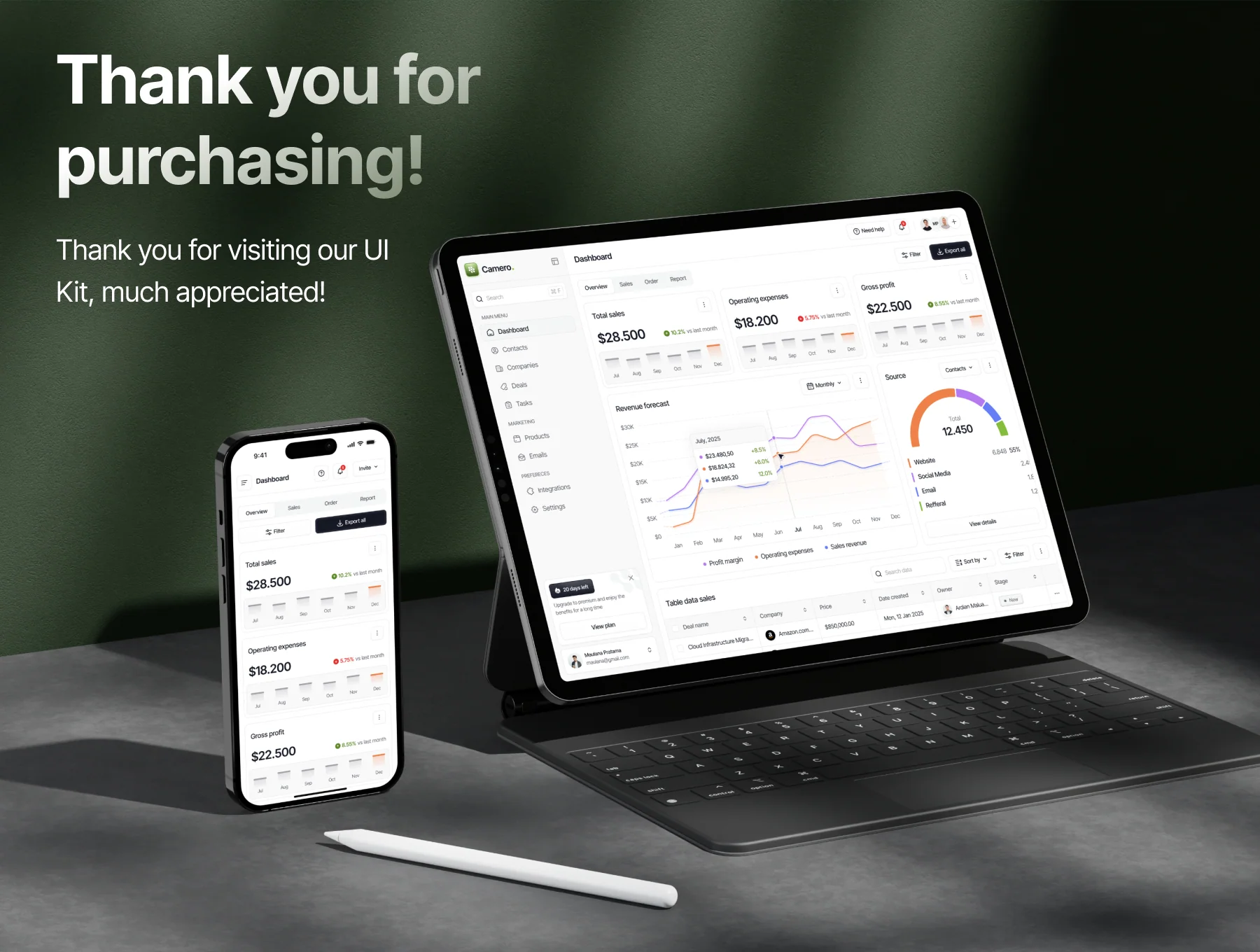 Camero - CRM Dashboard UI Kit 8