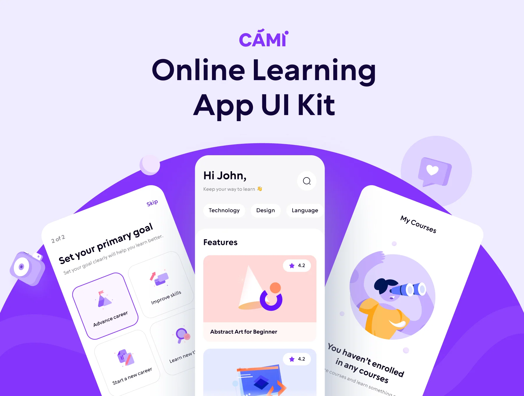 Cami - Online Learning App UI Kit