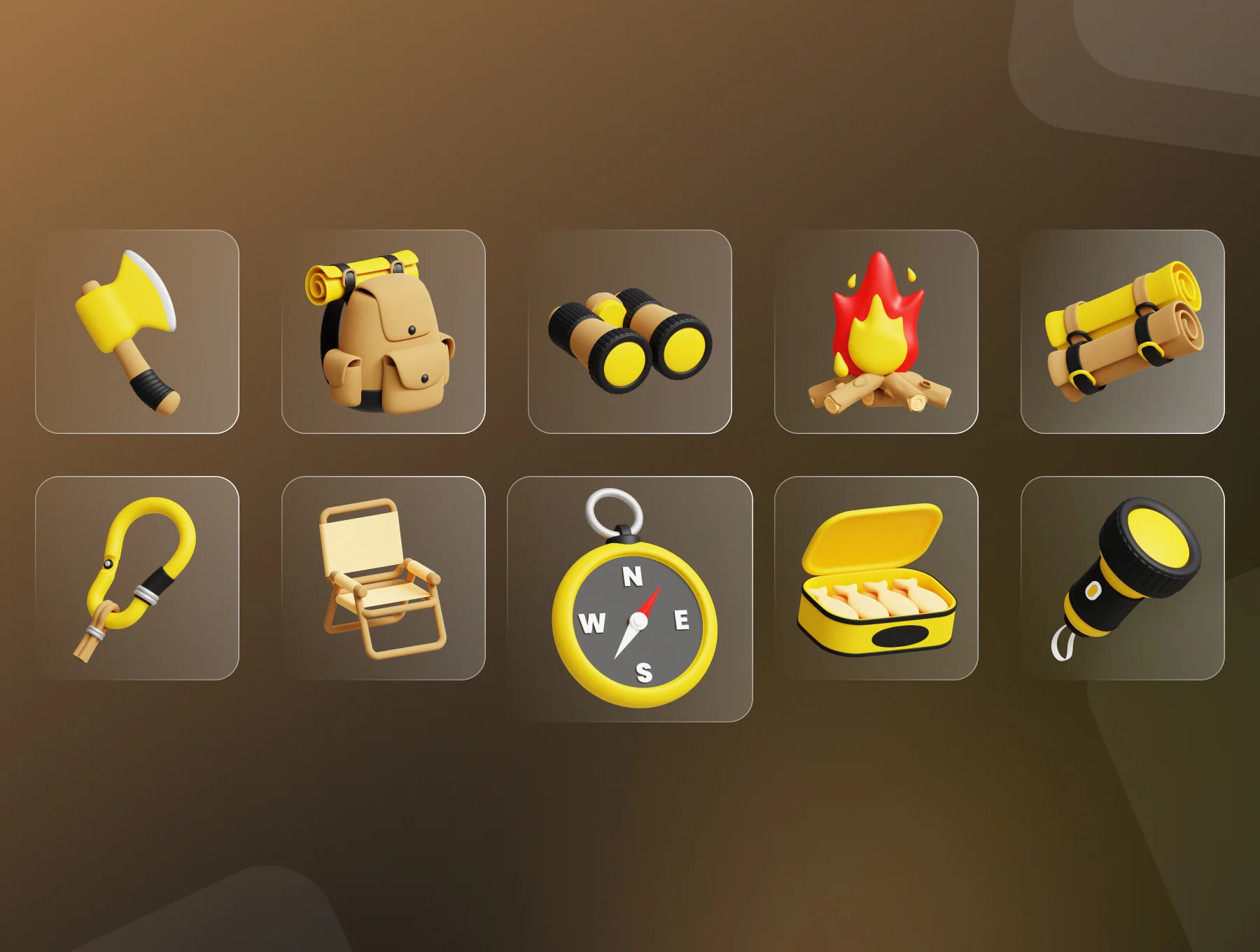 Camping 3D Icon Pack 7