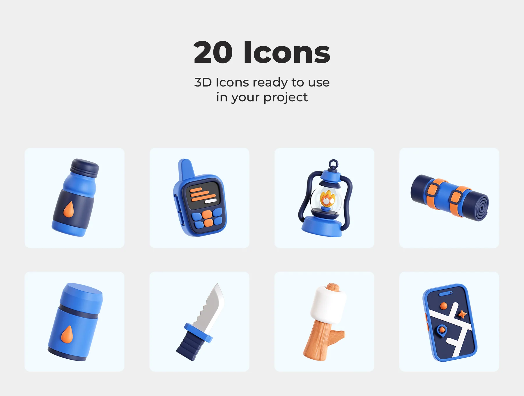 Camping 3D Icons 7