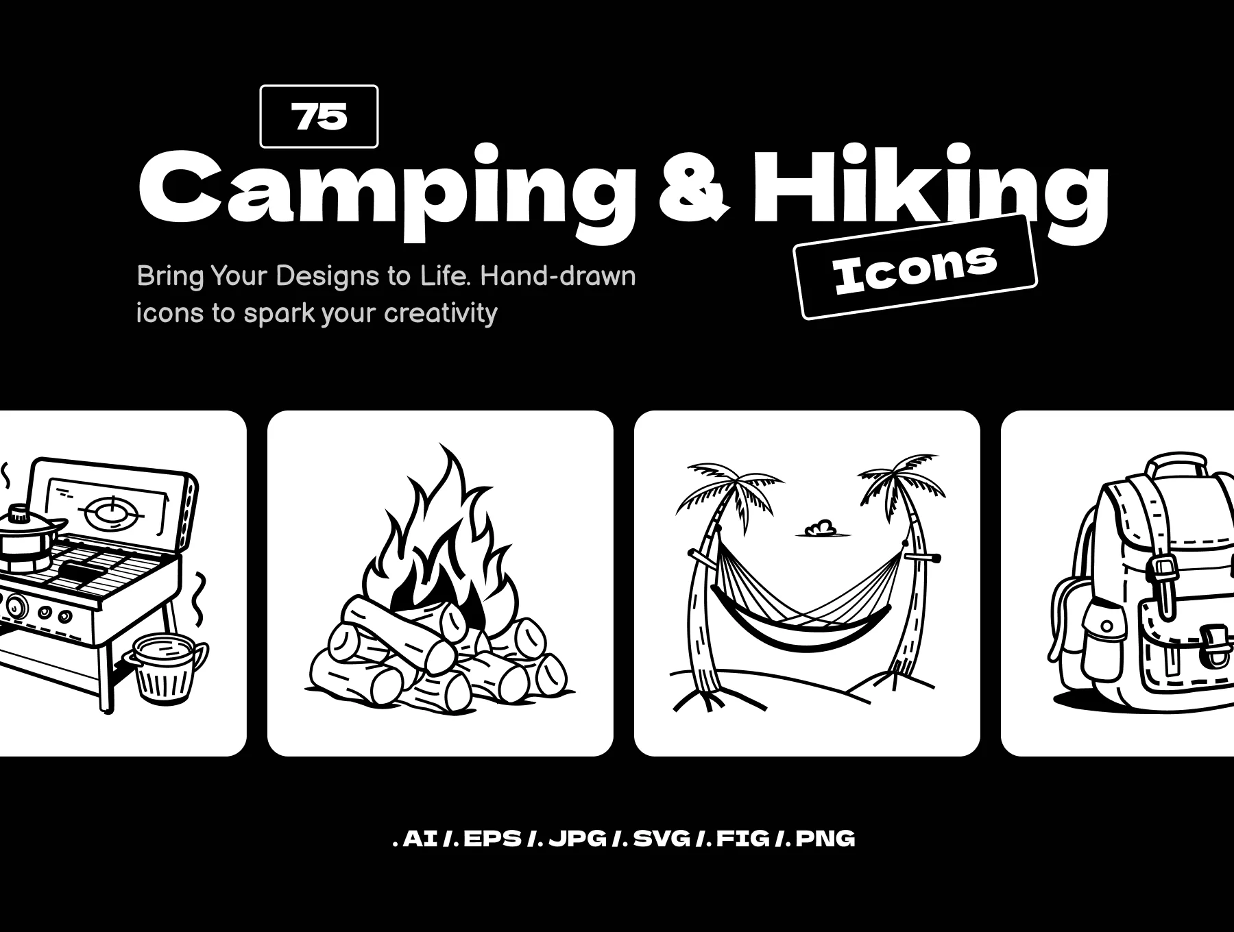 Camping and Hiking Icons 6