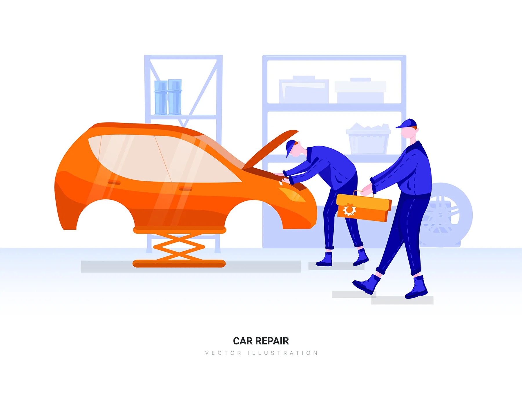 Cancer - Car Service Vector Scenes 10