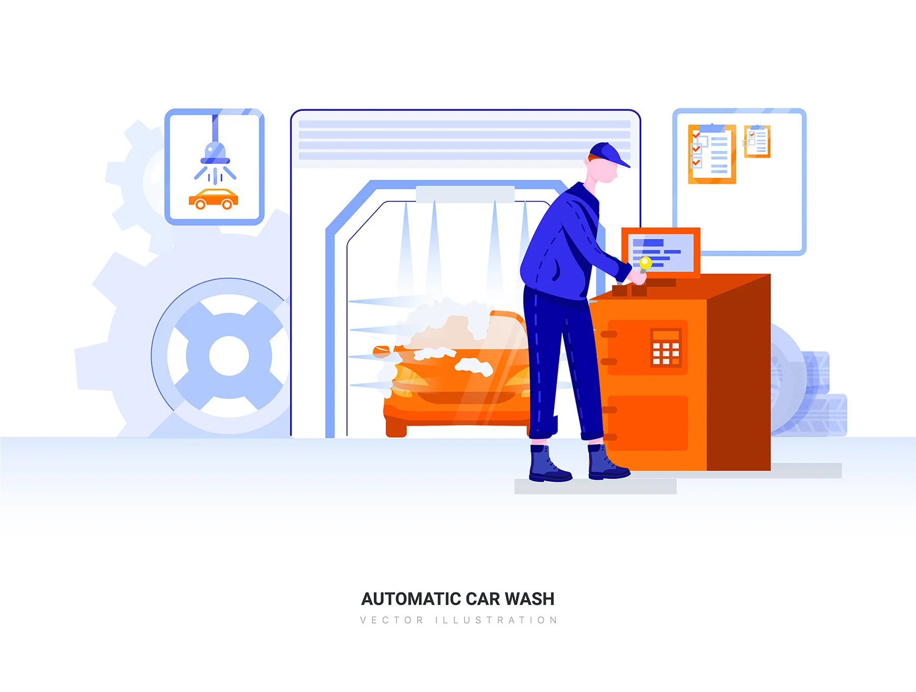 Cancer - Car Service Vector Scenes 3