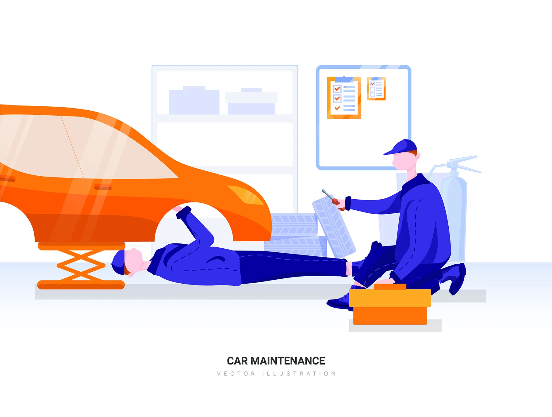 Cancer - Car Service Vector Scenes 6