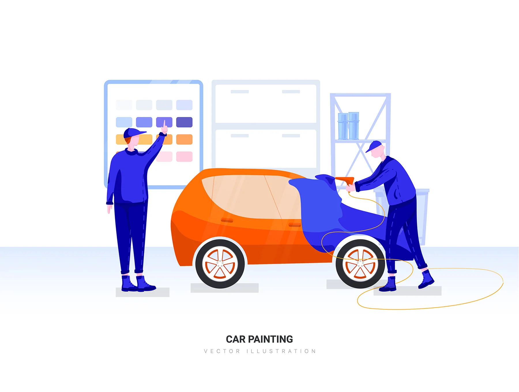 Cancer - Car Service Vector Scenes 7