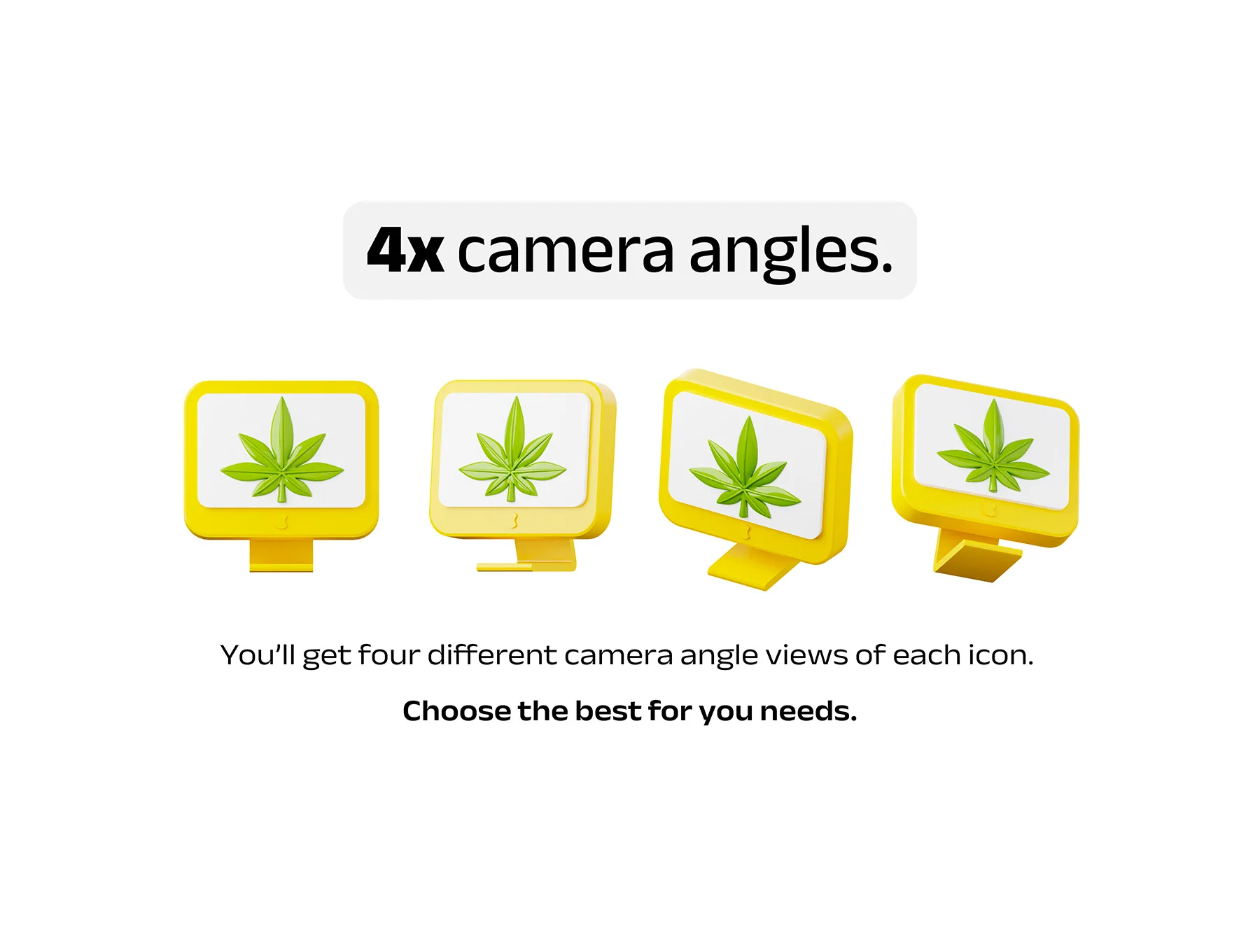 Cannabis dispensary store 3D icons set 2