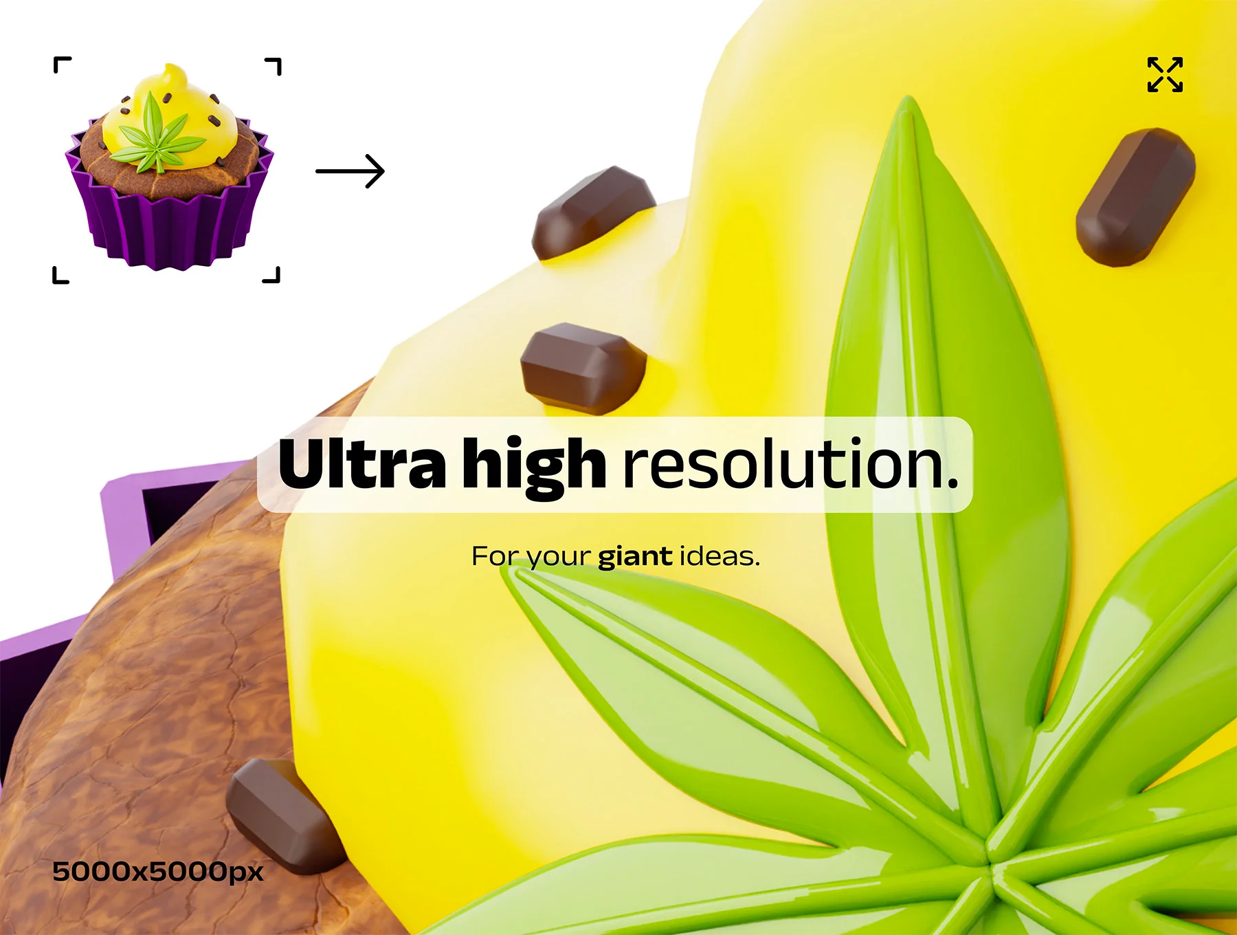Cannabis dispensary store 3D icons set 3