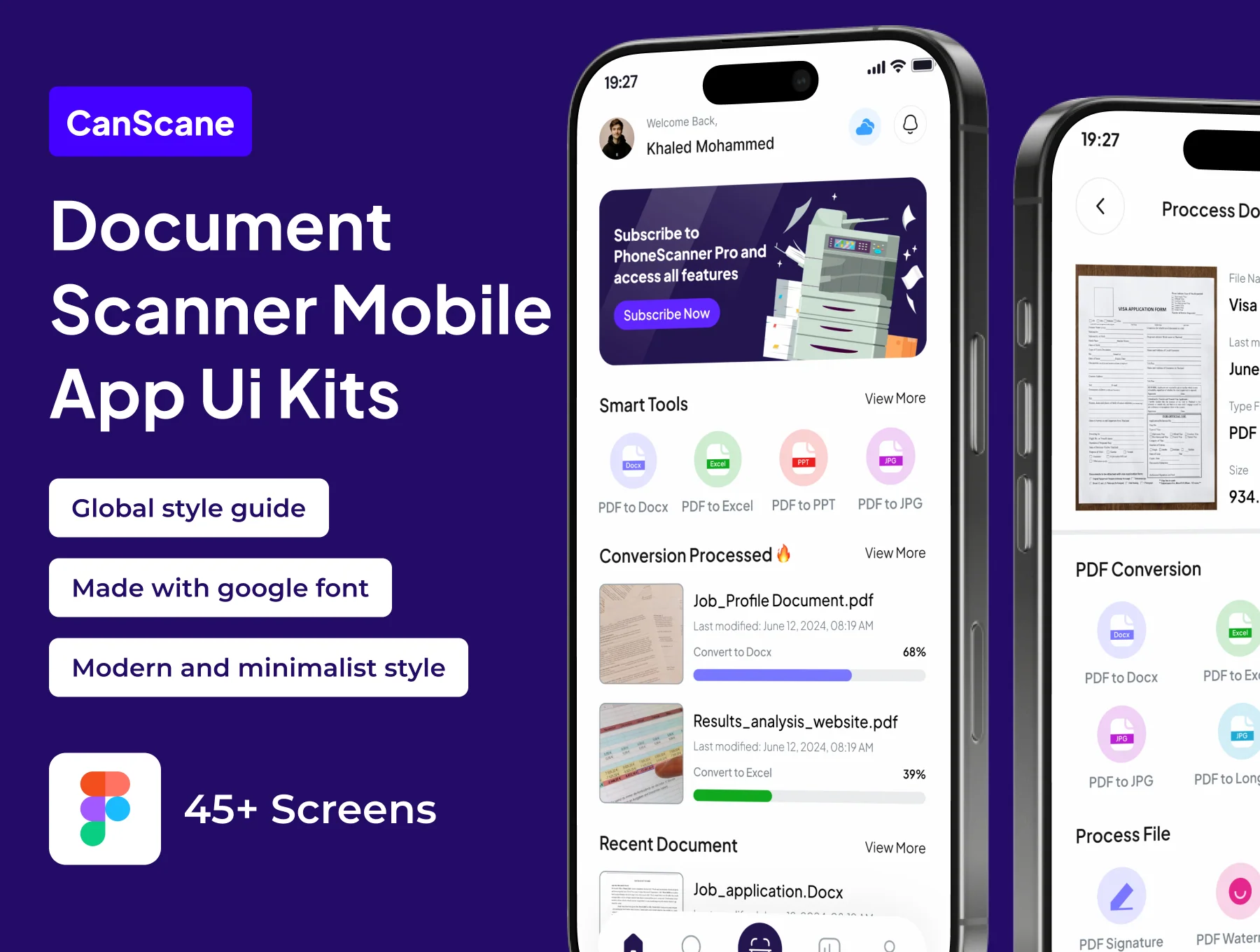 CanScane - Mobile Document Scanner Premium UI KIts App