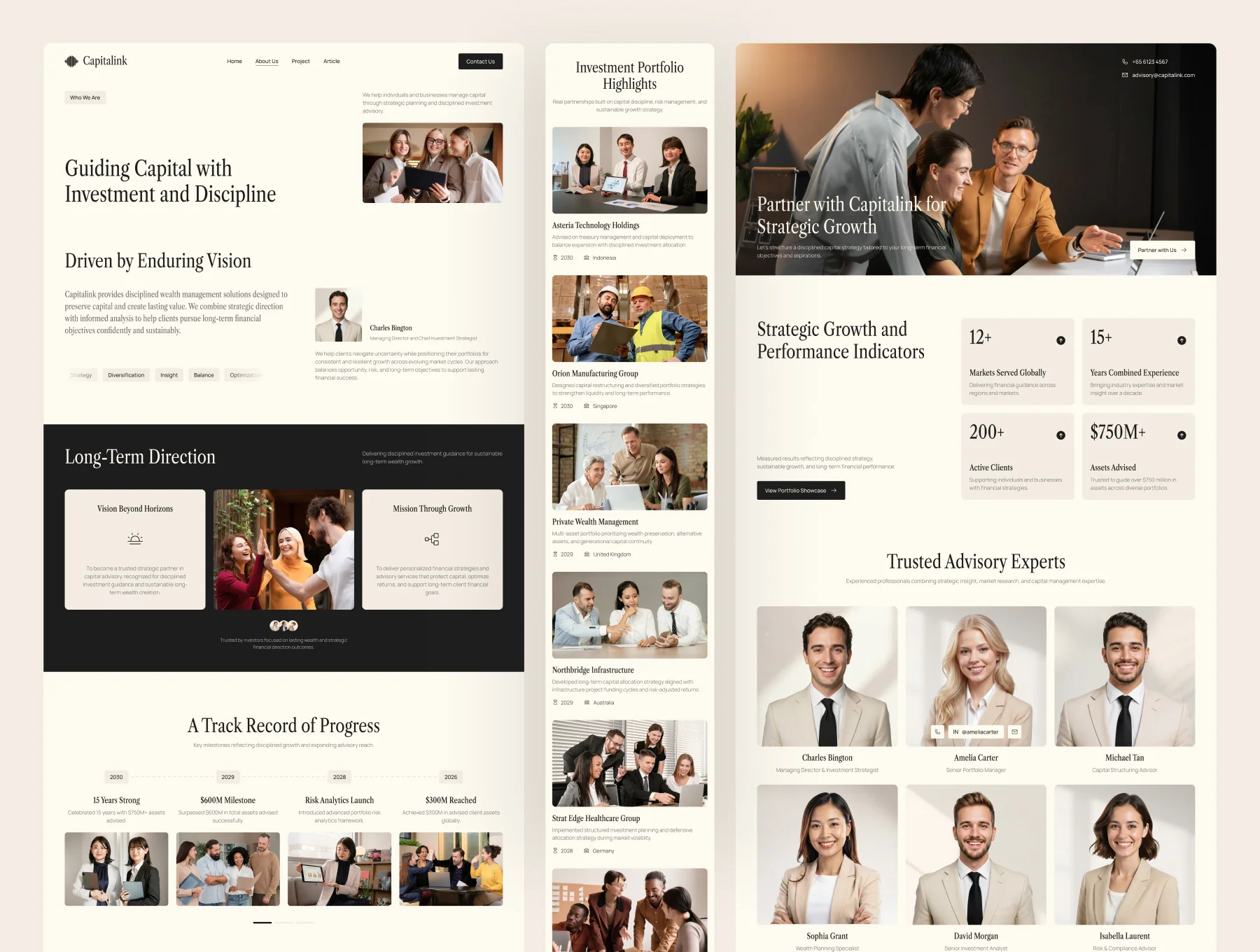 Capitalink - Investment Advisory Firm Website UI Figma Template 2