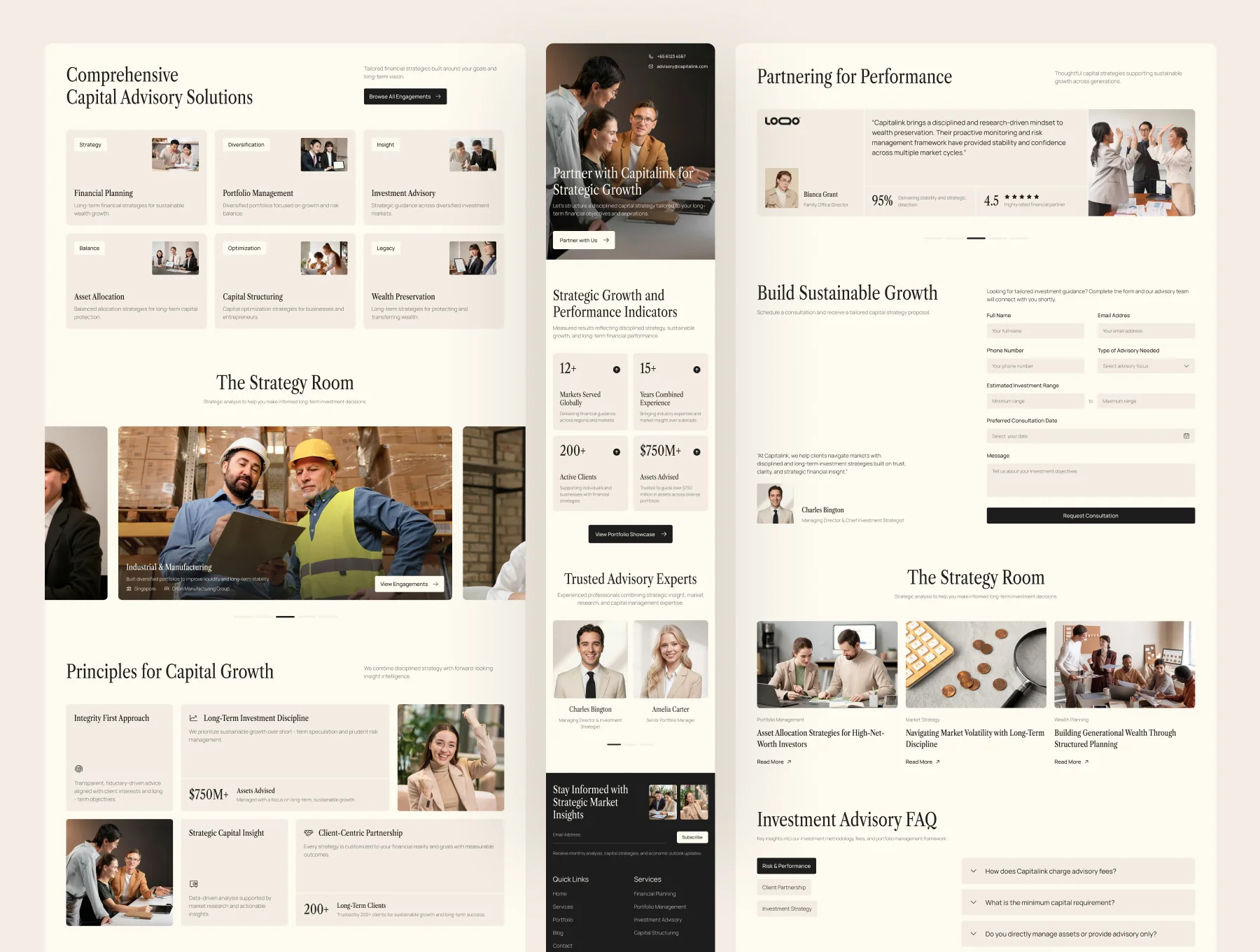 Capitalink - Investment Advisory Firm Website UI Figma Template 3
