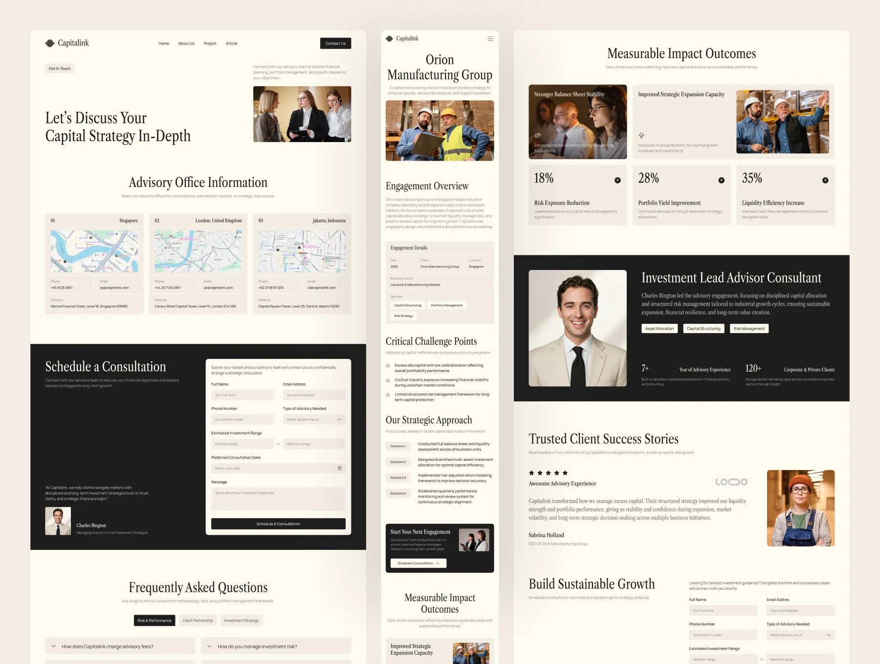 Capitalink - Investment Advisory Firm Website UI Figma Template 5