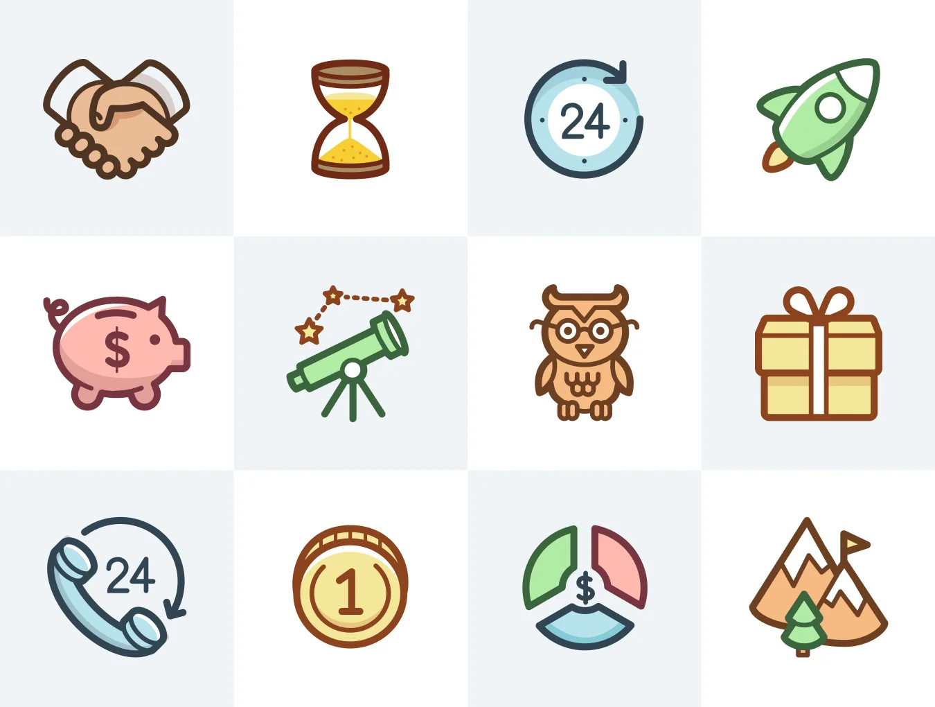 Capitalist Flat Icons 4