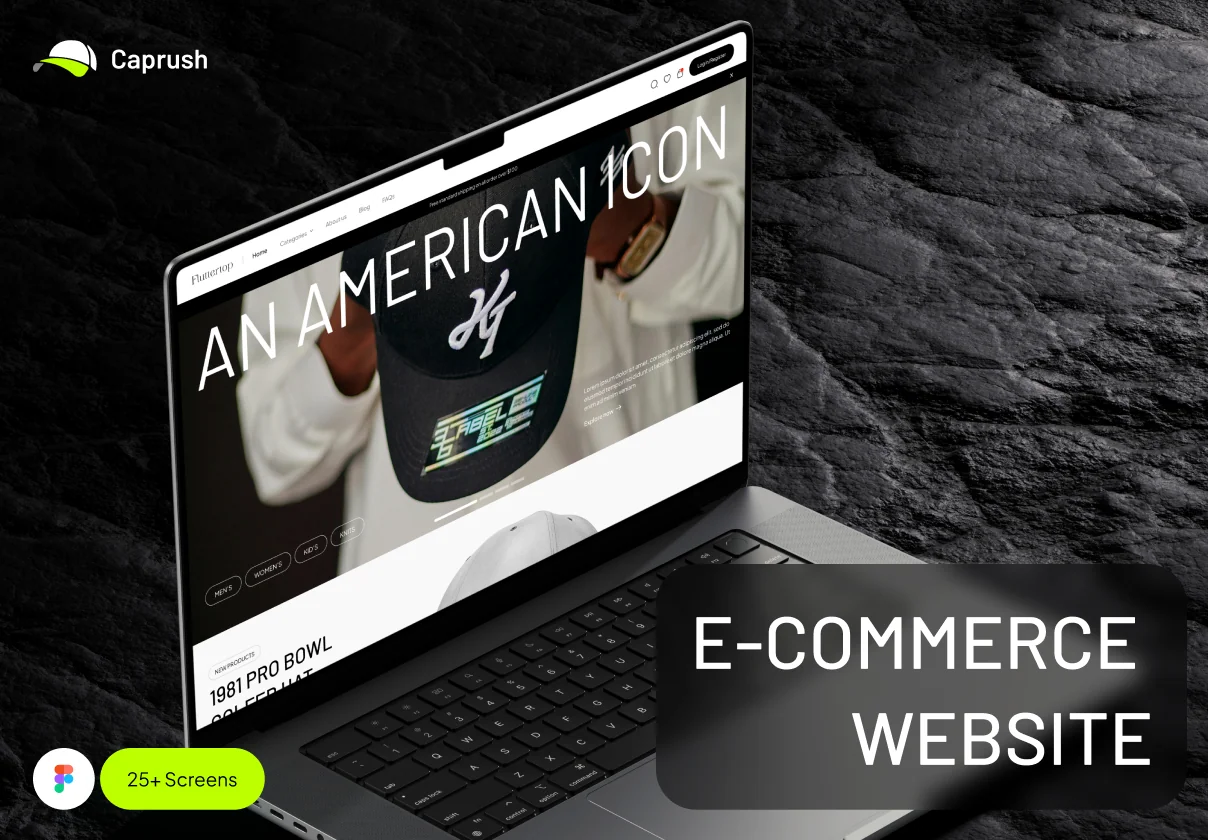 CapRush UI Kit: The Ultimate Cap E-Commerce Website Design