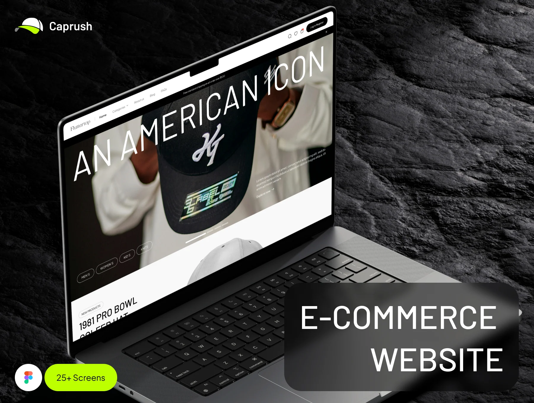 CapRush UI Kit: The Ultimate Cap E-Commerce Website Design