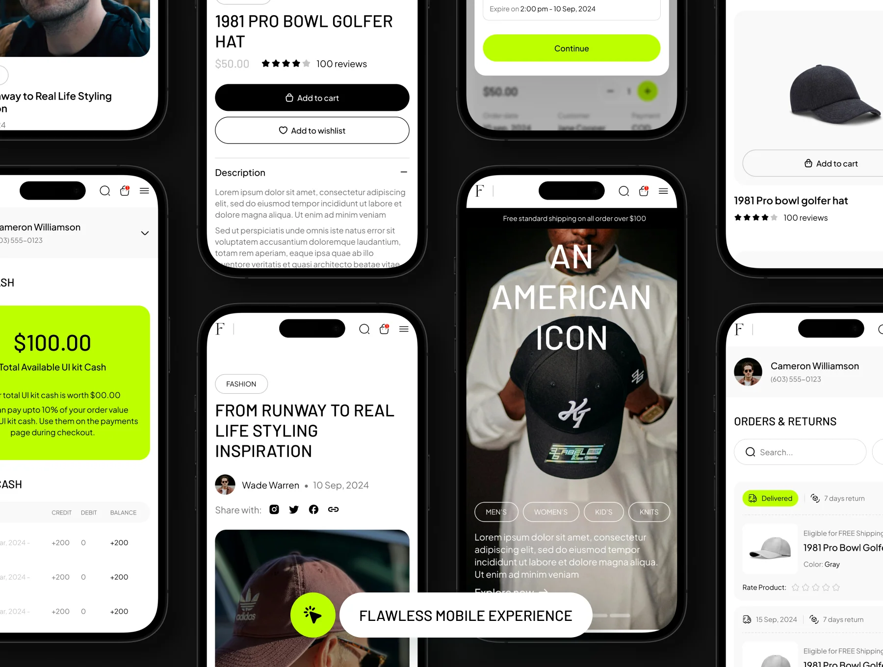 CapRush UI Kit: The Ultimate Cap E-Commerce Website Design 3