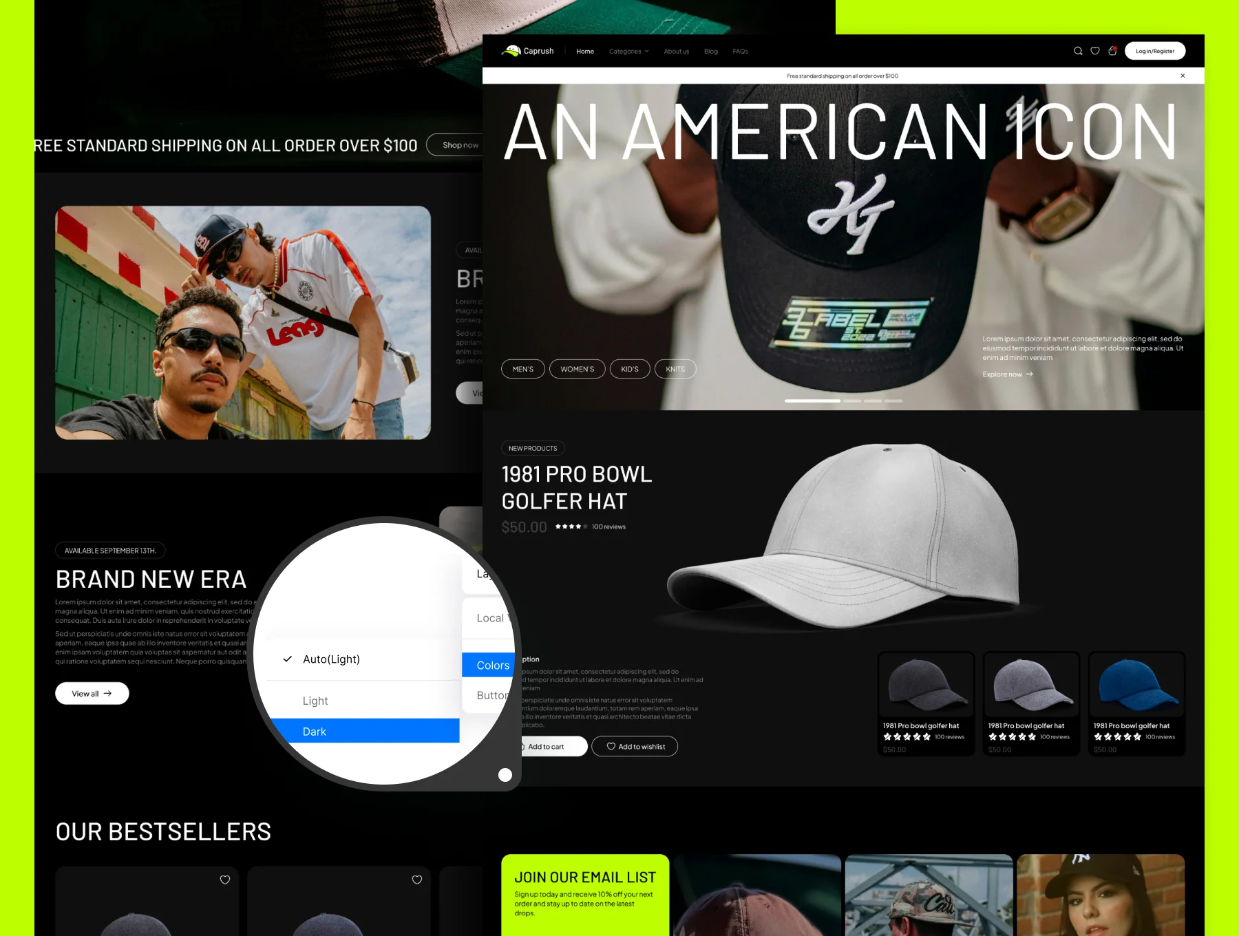 CapRush UI Kit: The Ultimate Cap E-Commerce Website Design 6