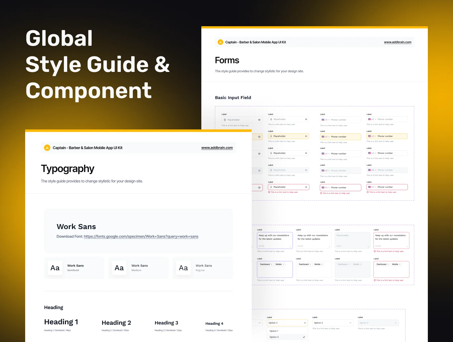 CAPTAIN - Barbershop Booking Mobile App UI Kit 3
