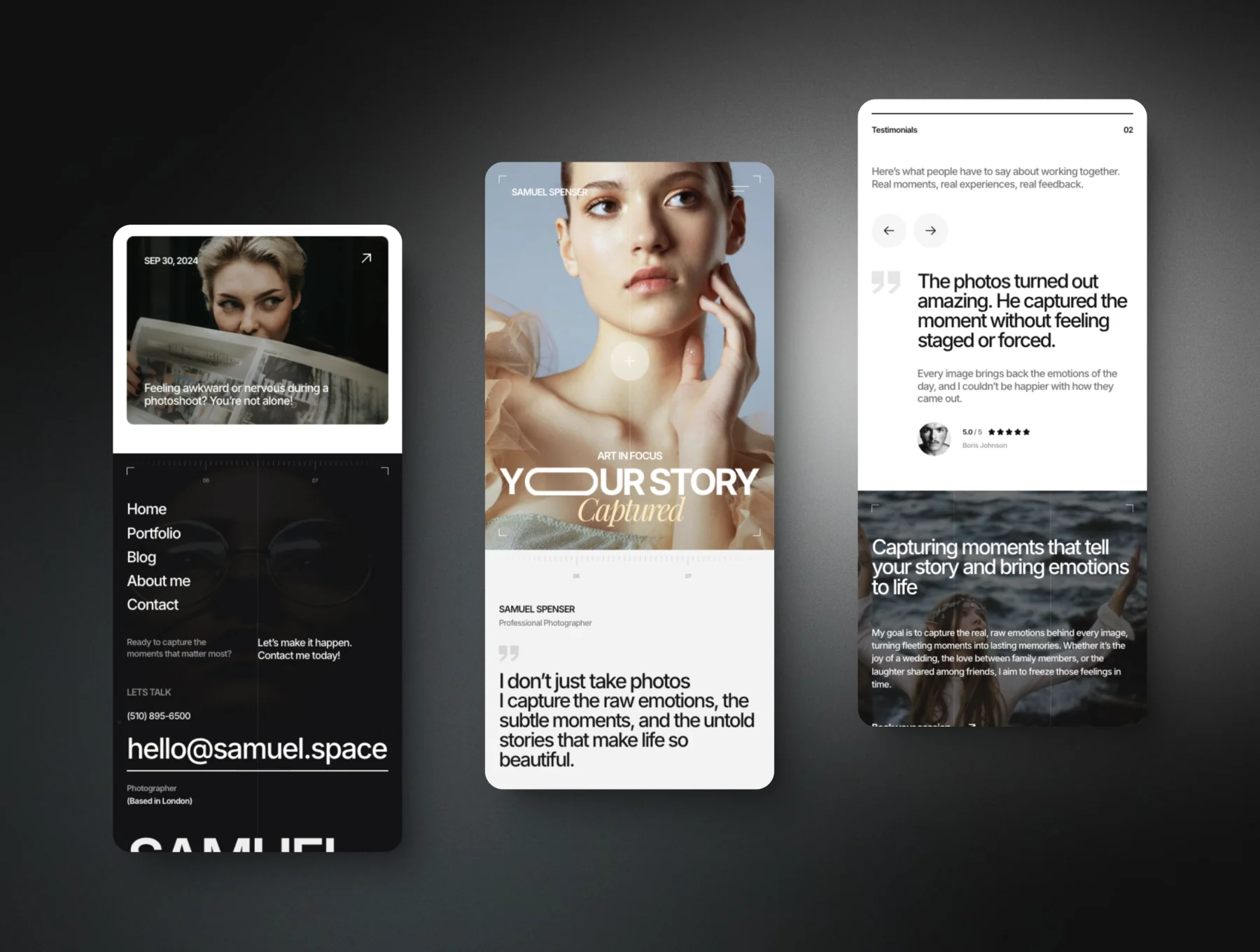 Captured — Photography Framer Template 3